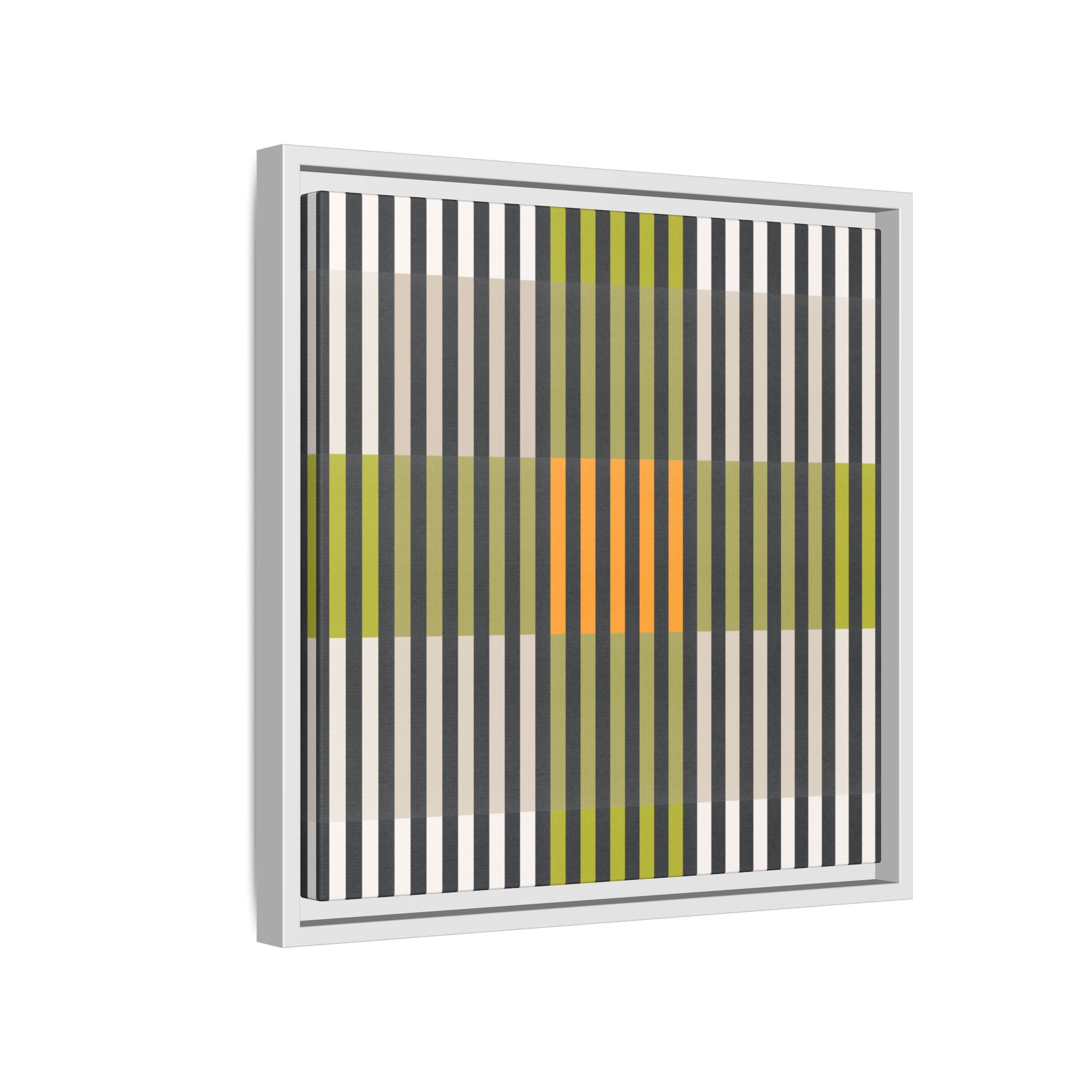 Green Geo Lines Matte Canvas, Framed - Image 46