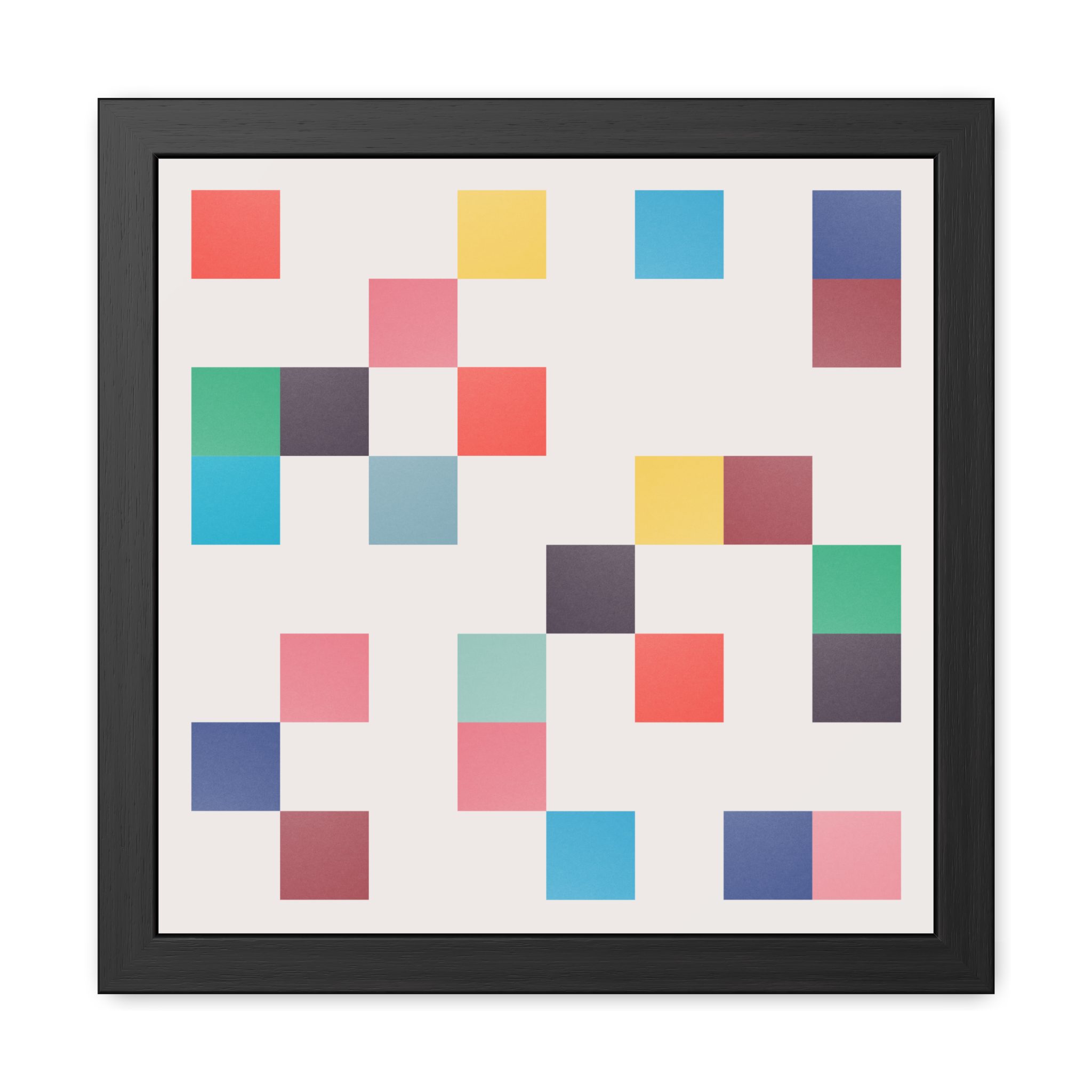 Squares Colour Framed Art Print