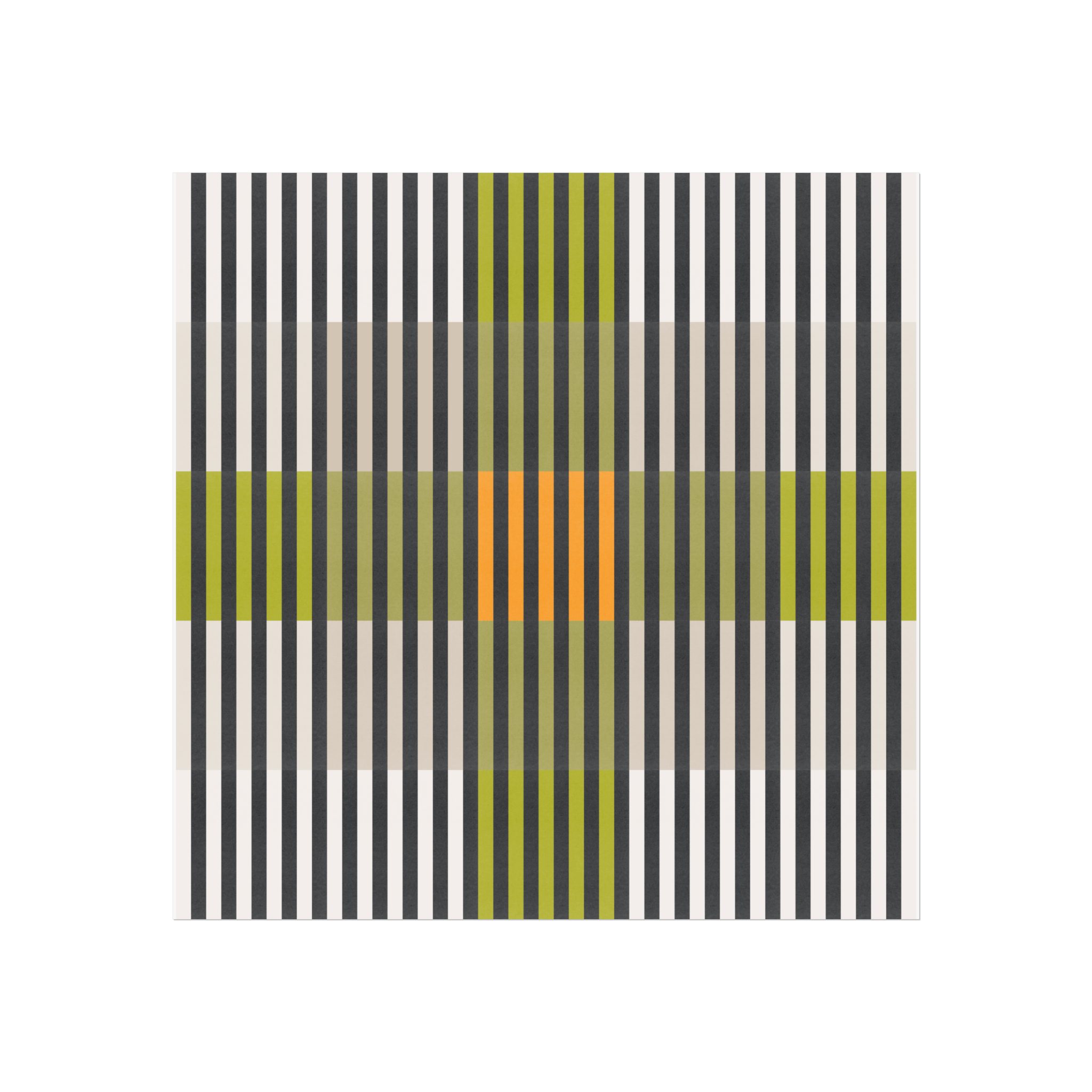 Green Geo Lines Art Print