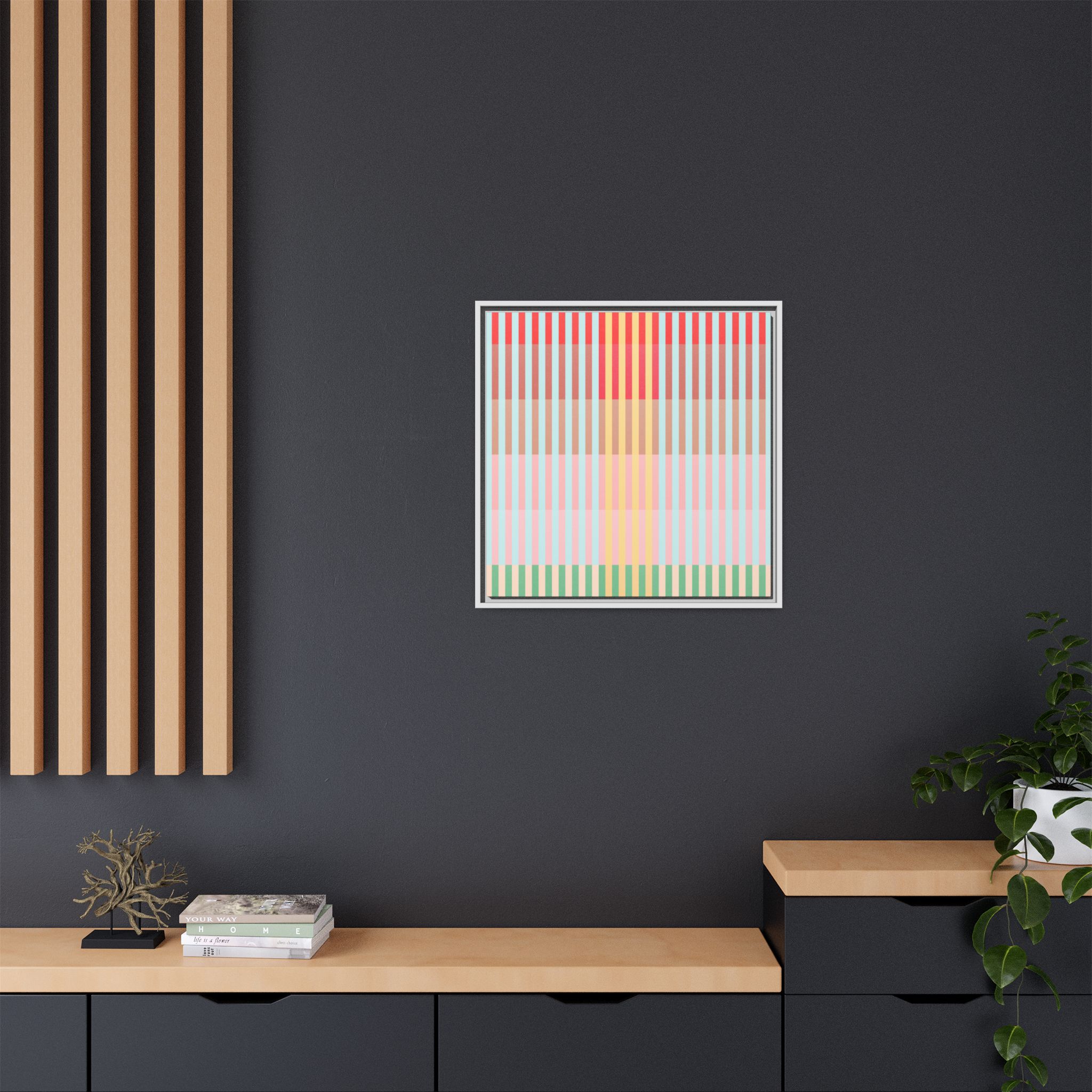 Apple Geo Lines Matte Canvas, Framed - Image 20