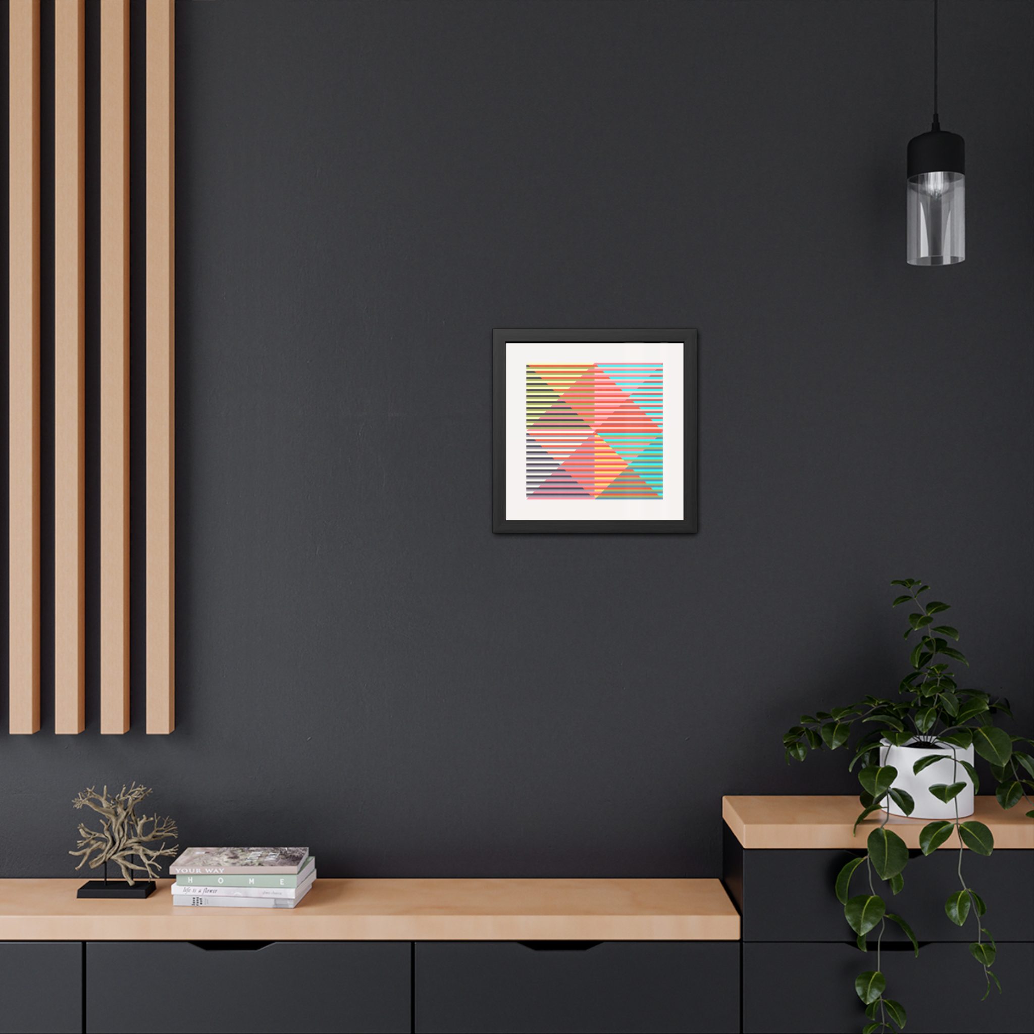 Geo Triangles Framed Art Print - Image 4