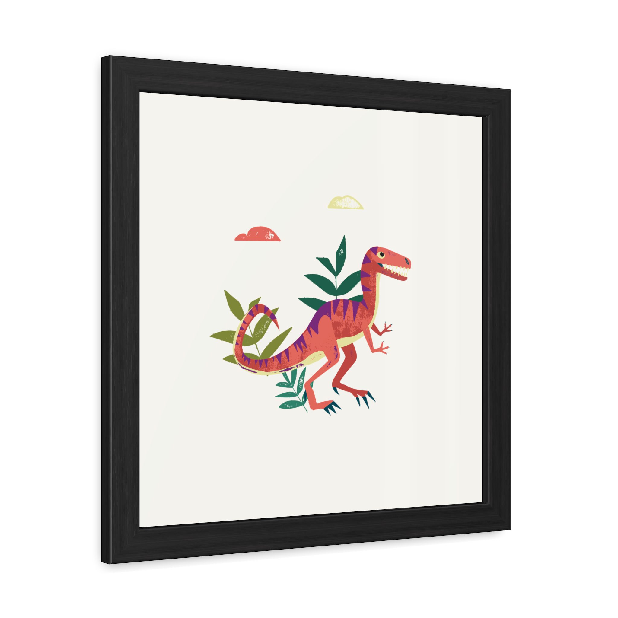 Velociraptor Dinosaur Framed Art Print - Image 2