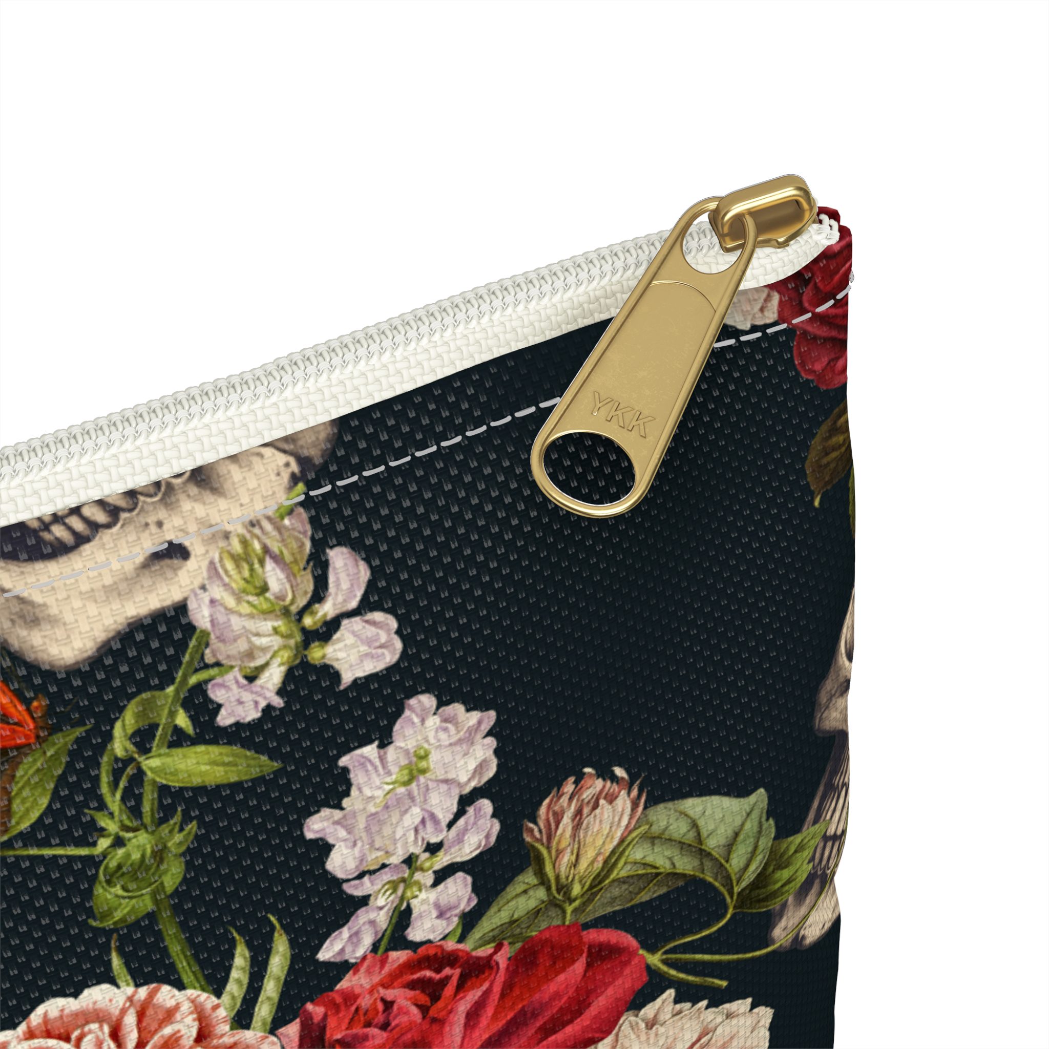 Floral Skull Pattern Accessory Pouch - Image 8