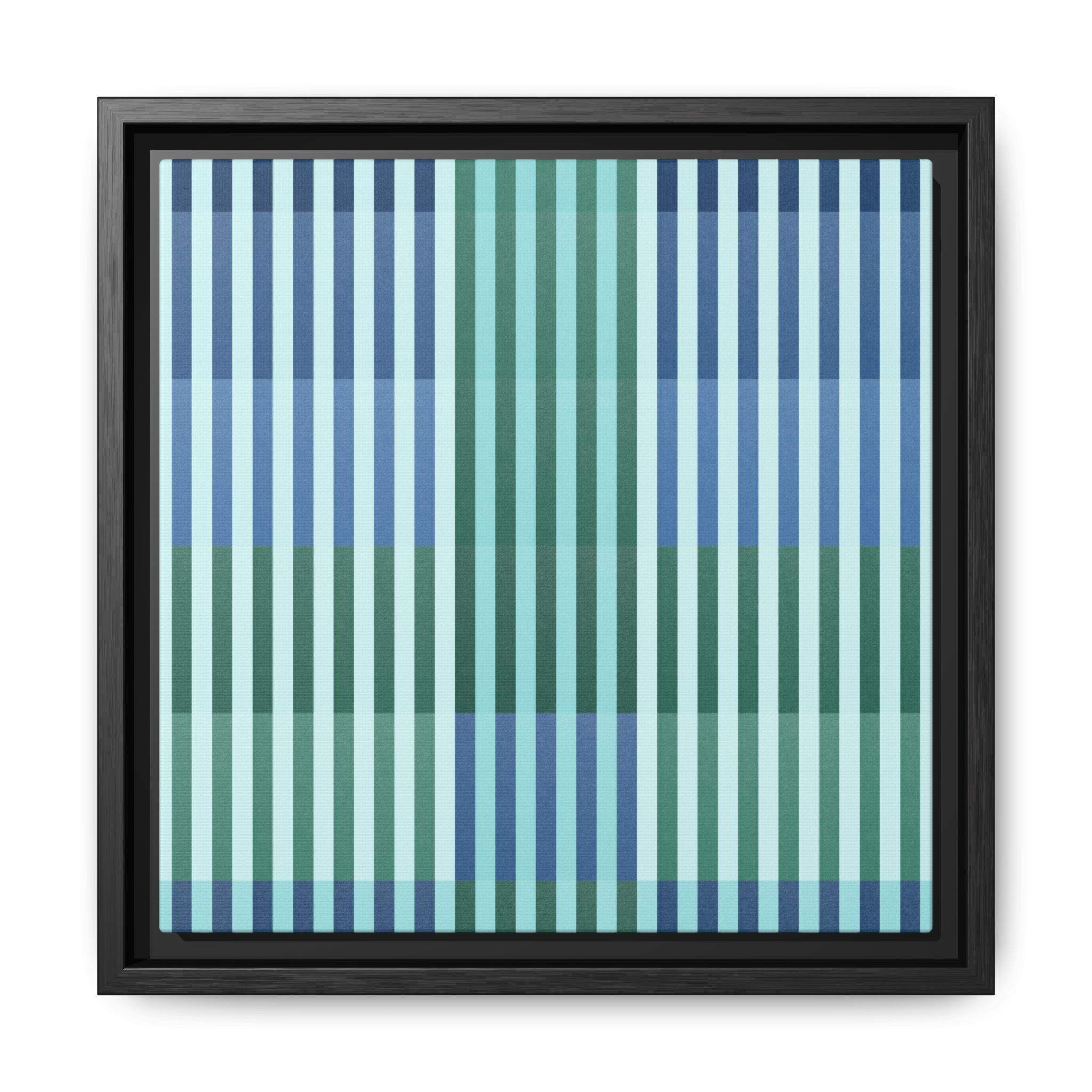 Turquoise Geo Lines Matte Canvas, Framed - Image 33