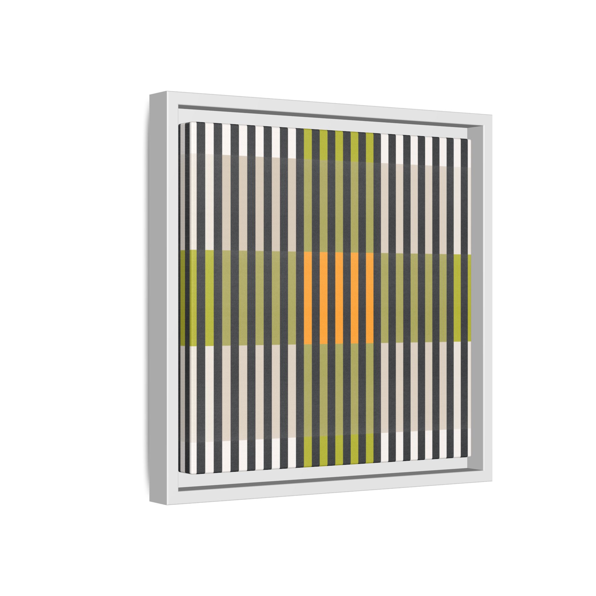 Green Geo Lines Matte Canvas, Framed - Image 38