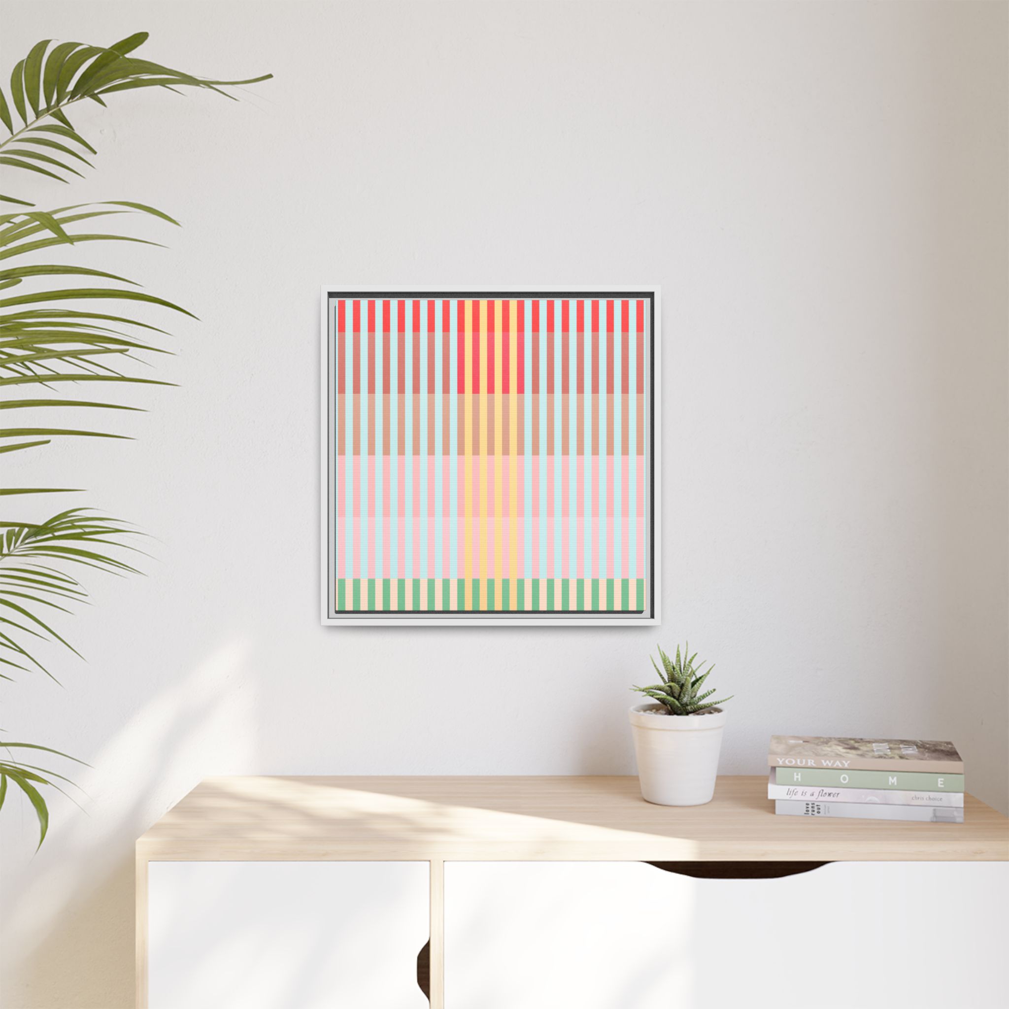 Apple Geo Lines Matte Canvas, Framed - Image 55