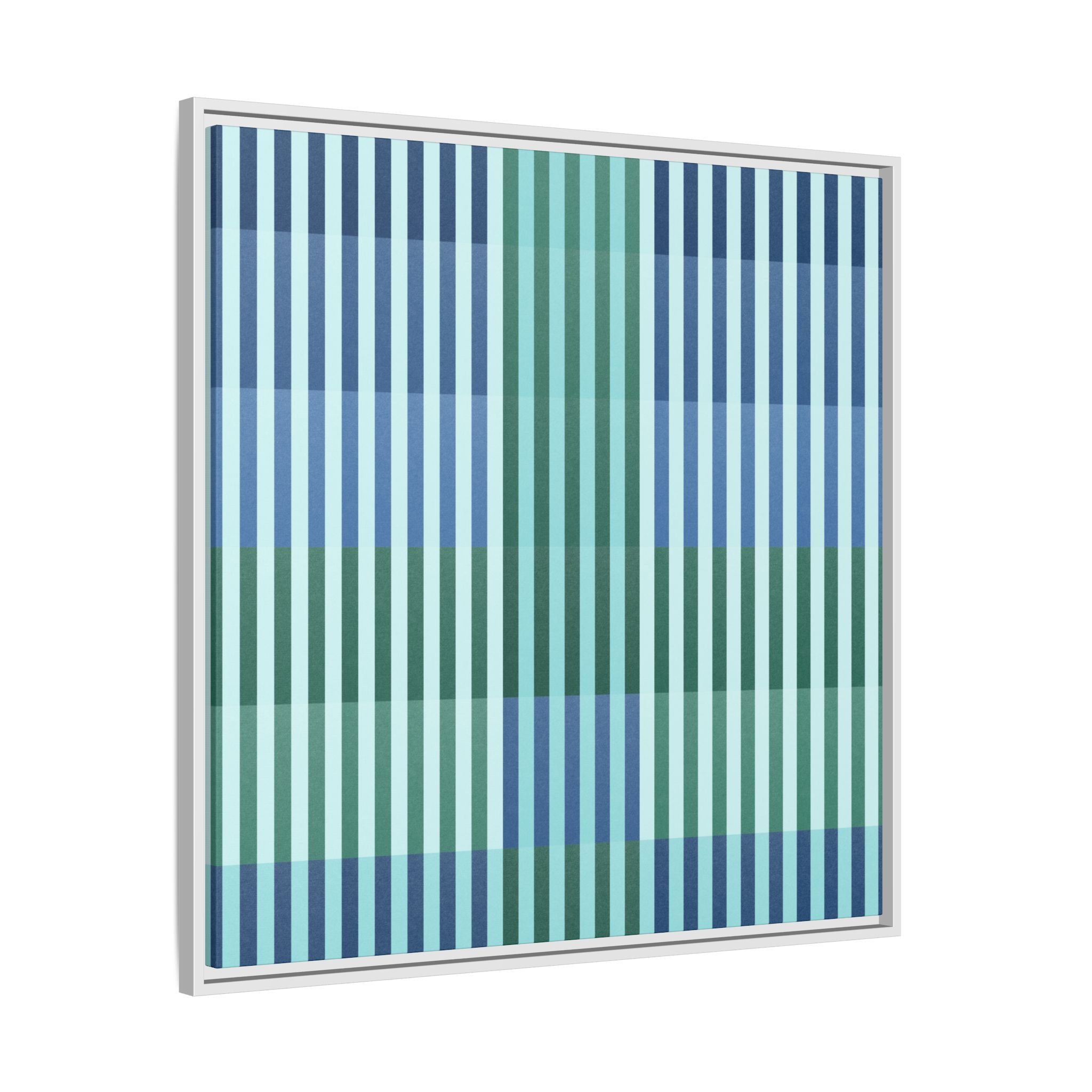 Turquoise Geo Lines Matte Canvas, Framed - Image 22