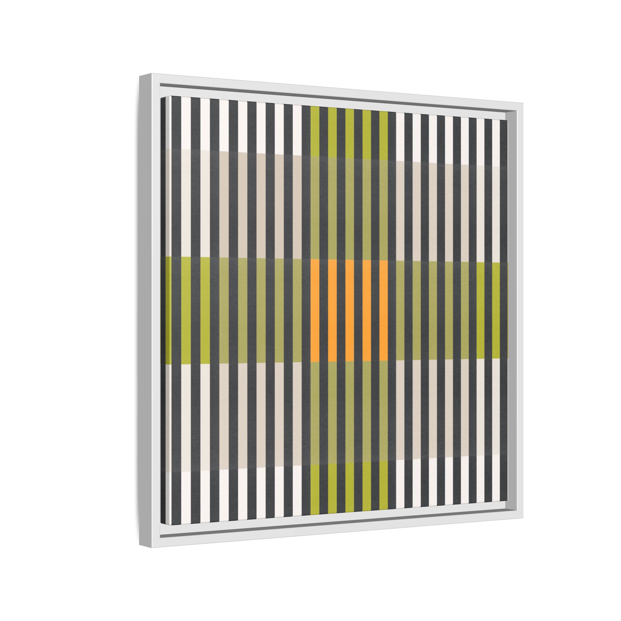 Green Geo Lines Matte Canvas, Framed - Image 54