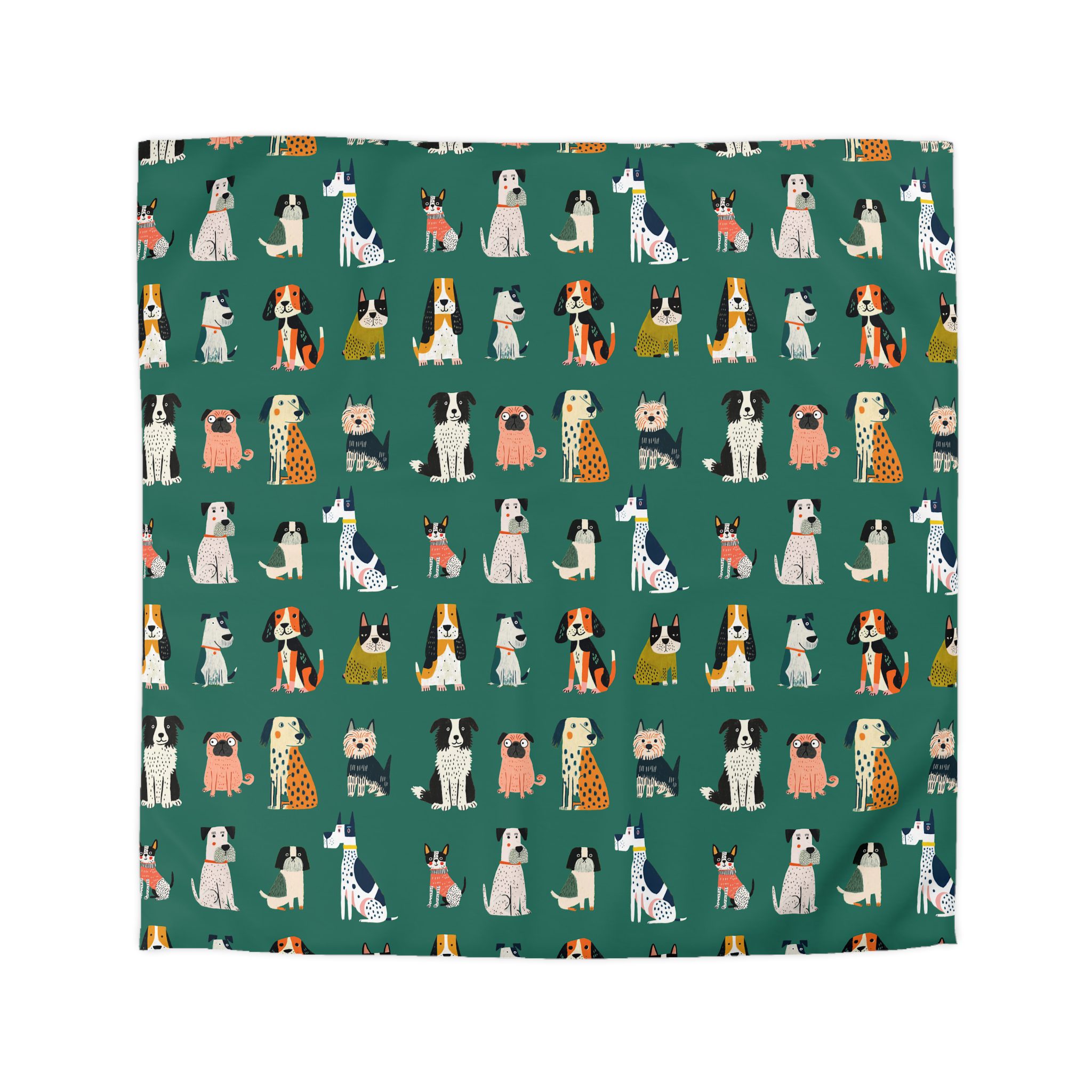 Cute Dogs Pattern Microfiber Duvet Cover - Image 4