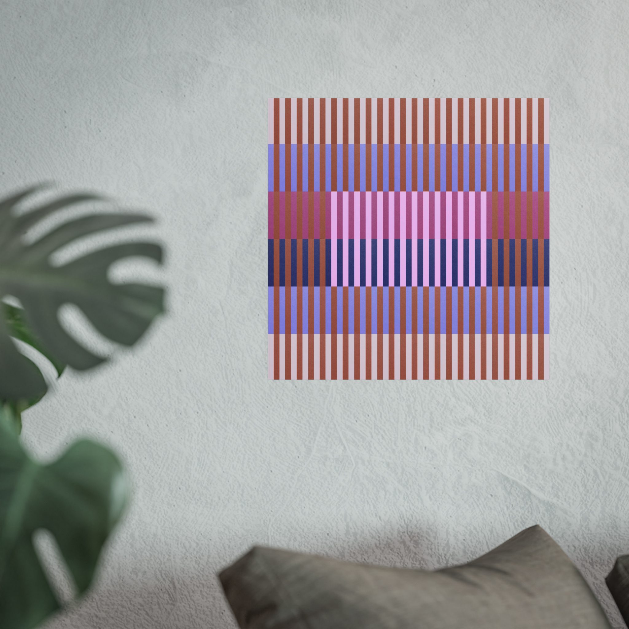 Purple Geo Lines Art Print - Image 2