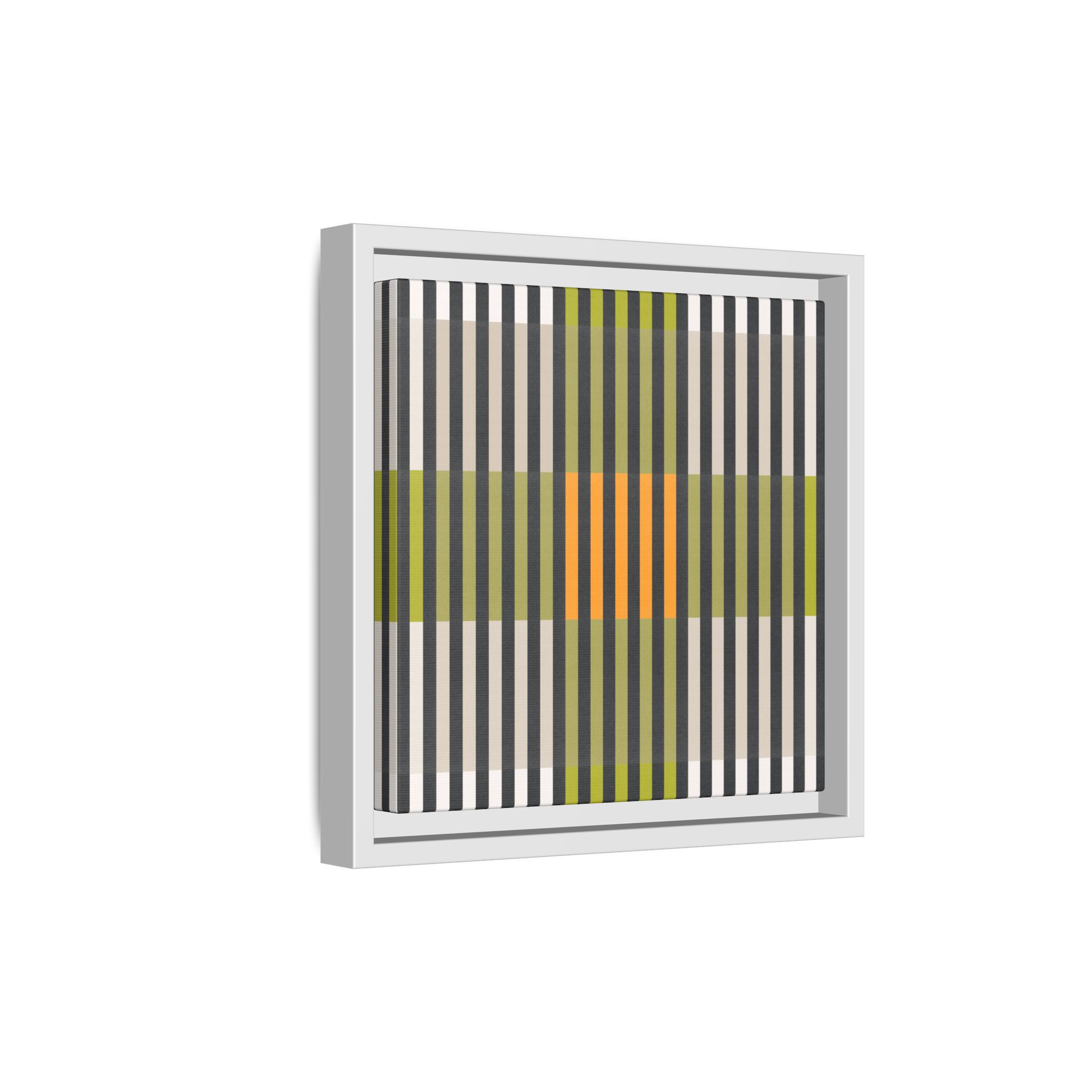 Green Geo Lines Matte Canvas, Framed - Image 30