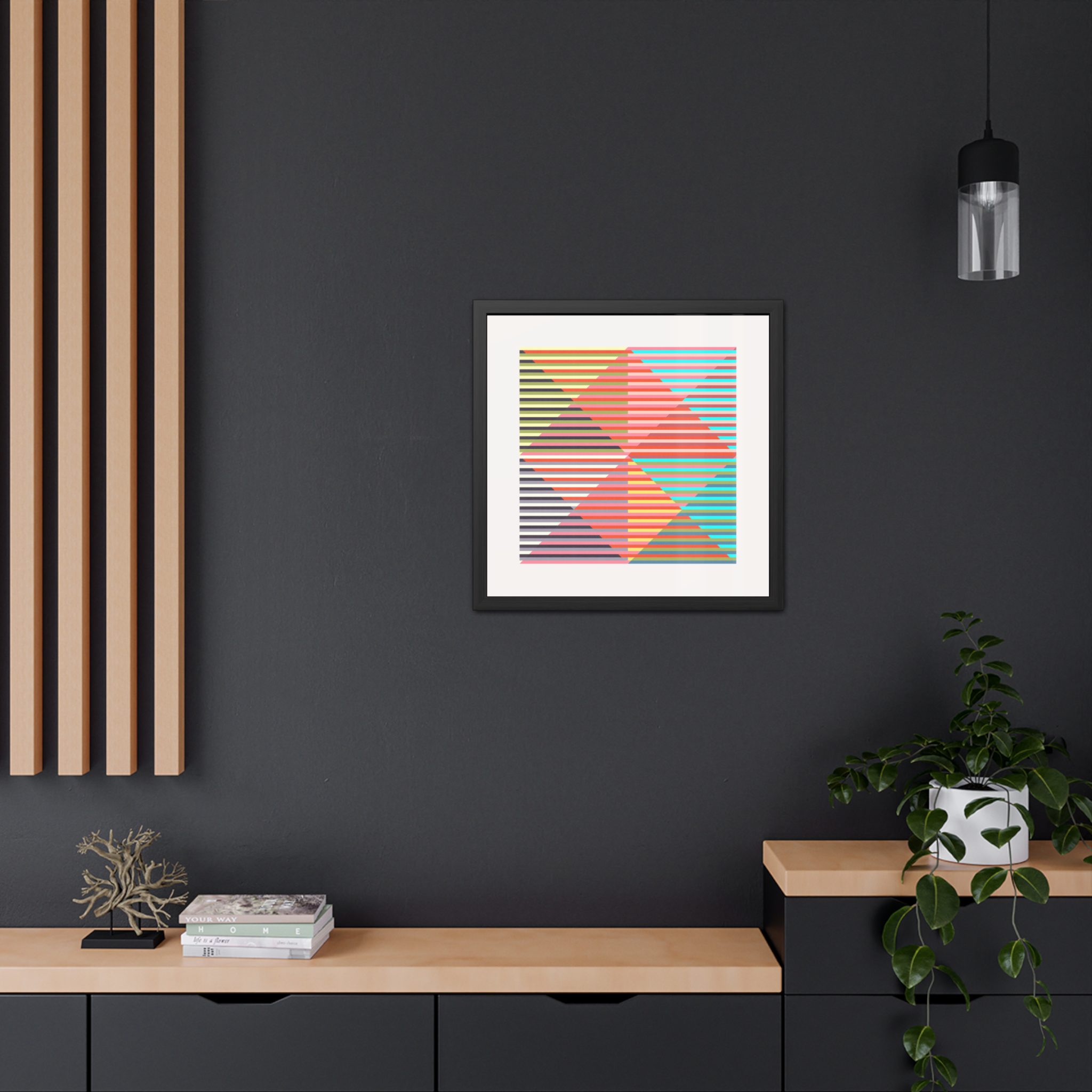 Geo Triangles Framed Art Print - Image 8