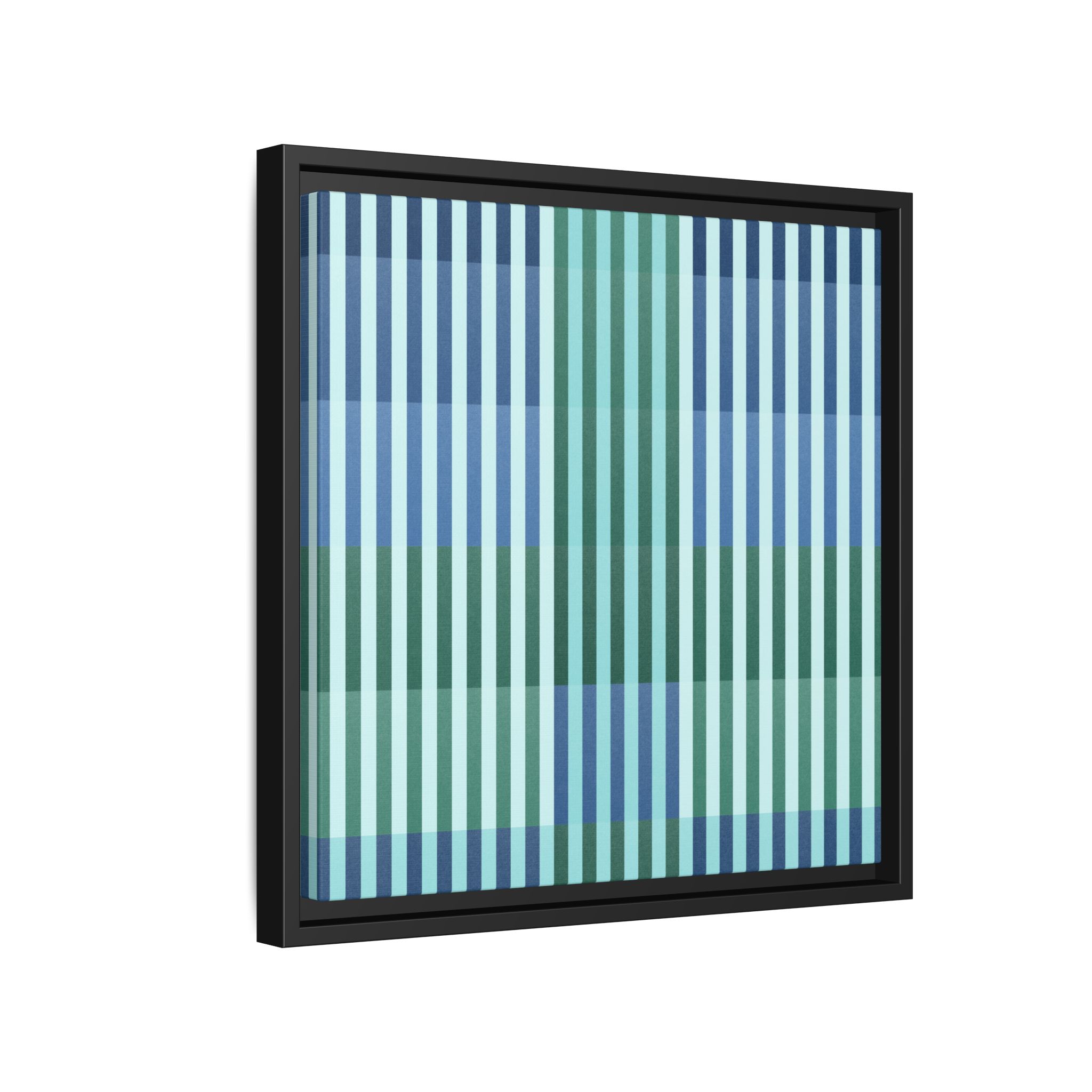 Turquoise Geo Lines Matte Canvas, Framed - Image 42