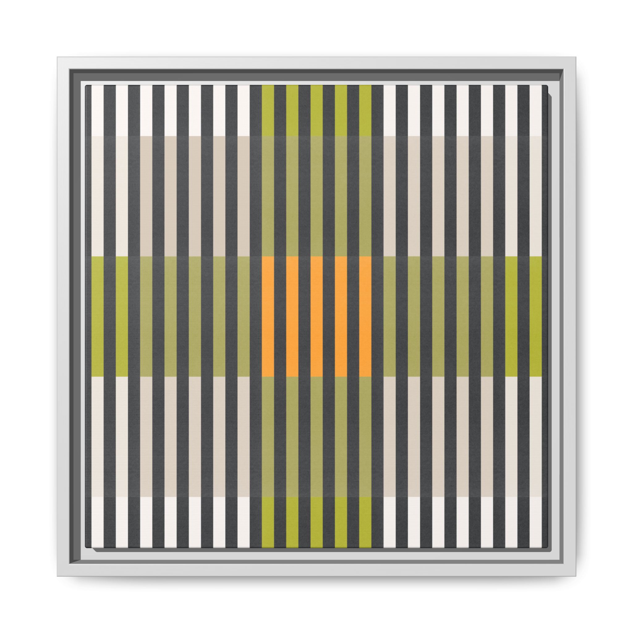 Green Geo Lines Matte Canvas, Framed - Image 45
