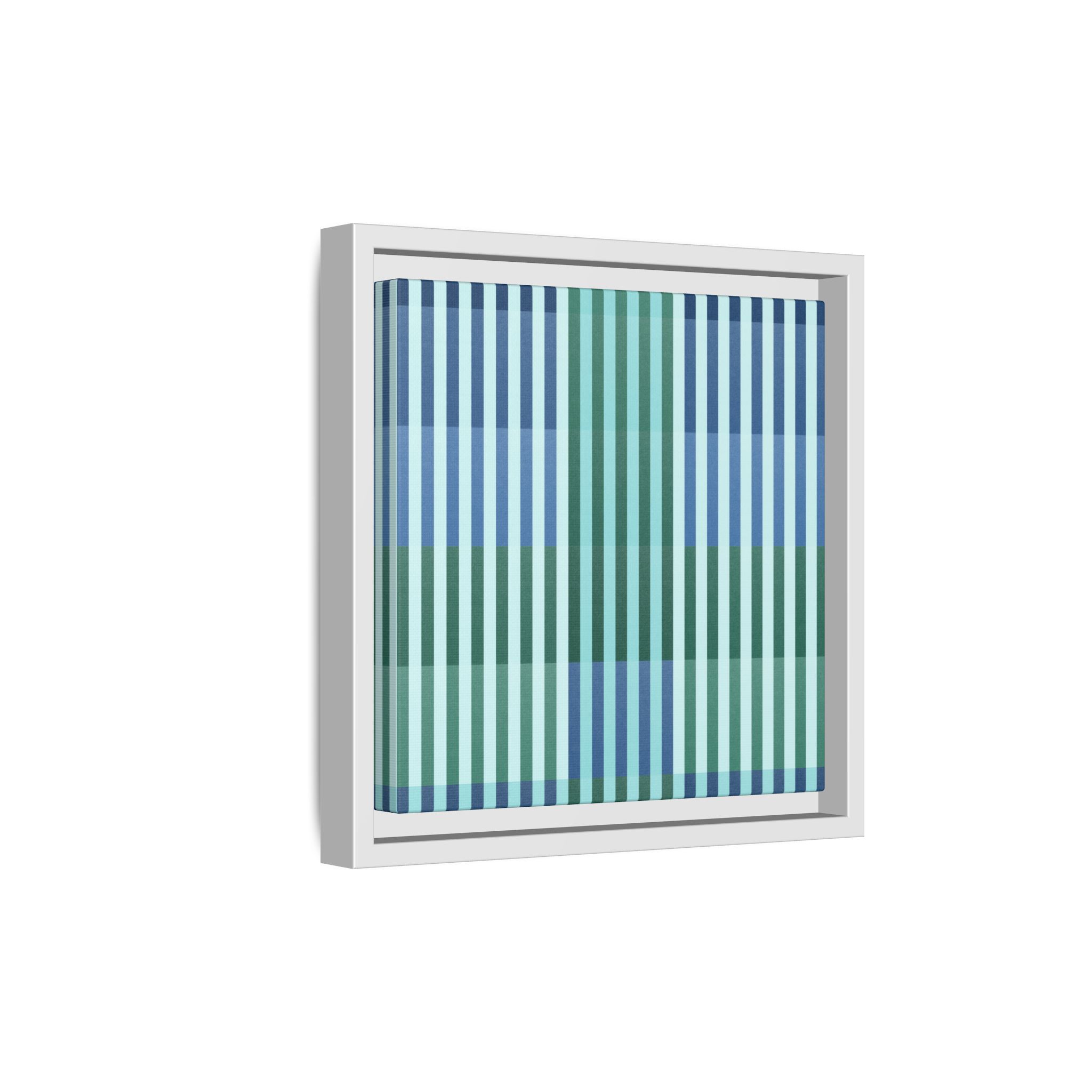 Turquoise Geo Lines Matte Canvas, Framed - Image 30