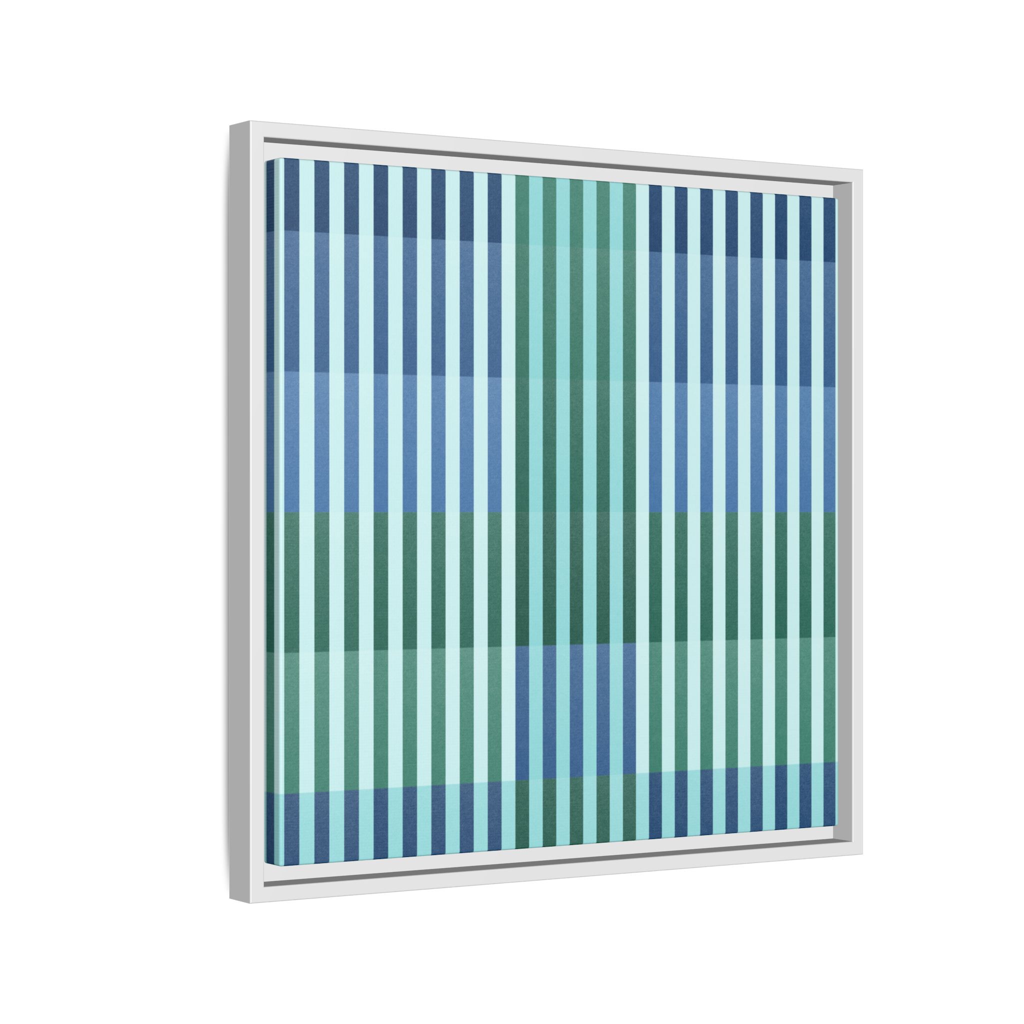 Turquoise Geo Lines Matte Canvas, Framed - Image 54