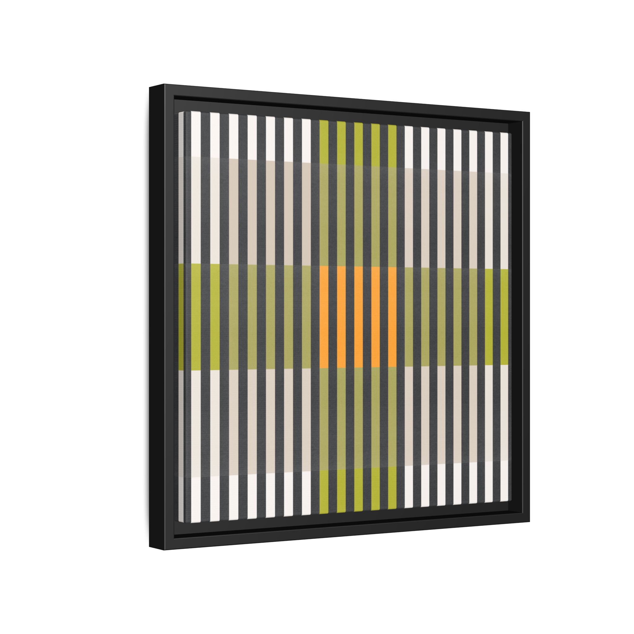 Green Geo Lines Matte Canvas, Framed - Image 42