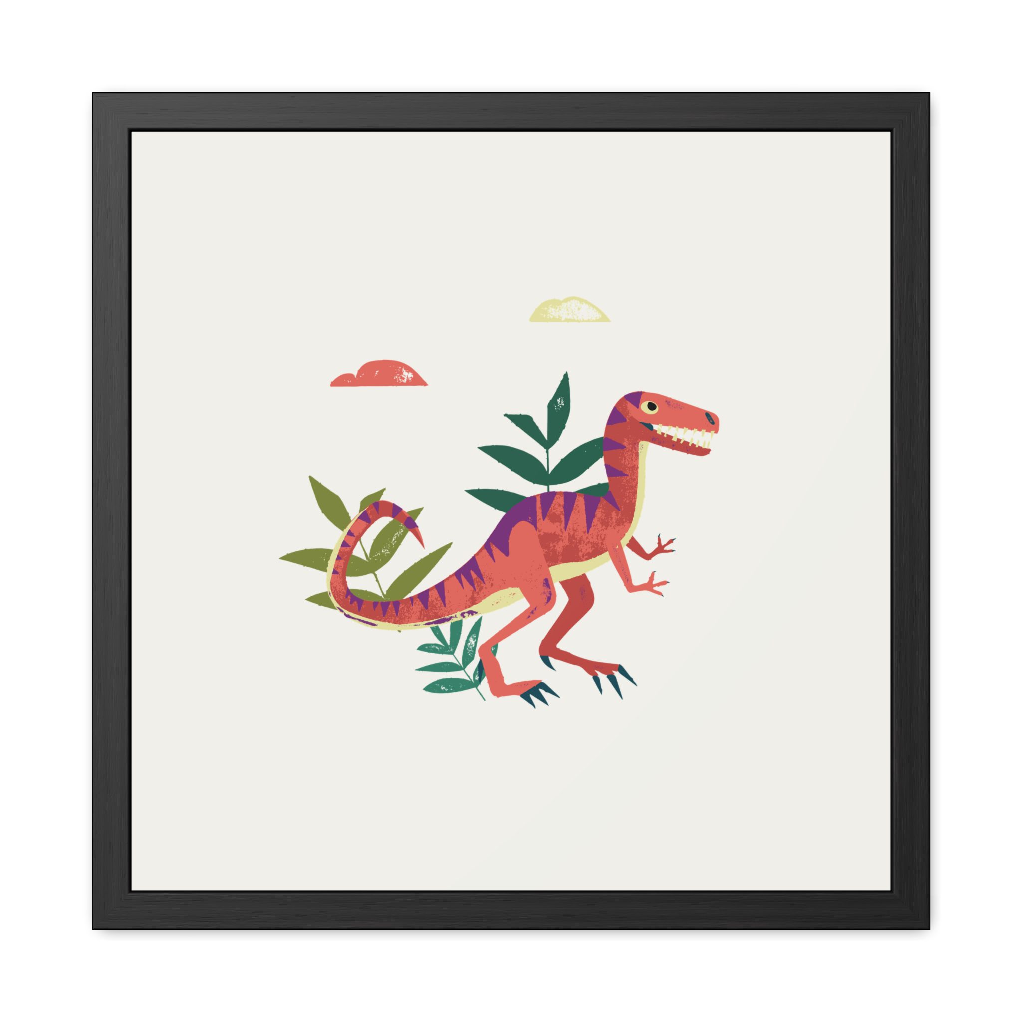 Velociraptor Dinosaur Framed Art Print - Image 5