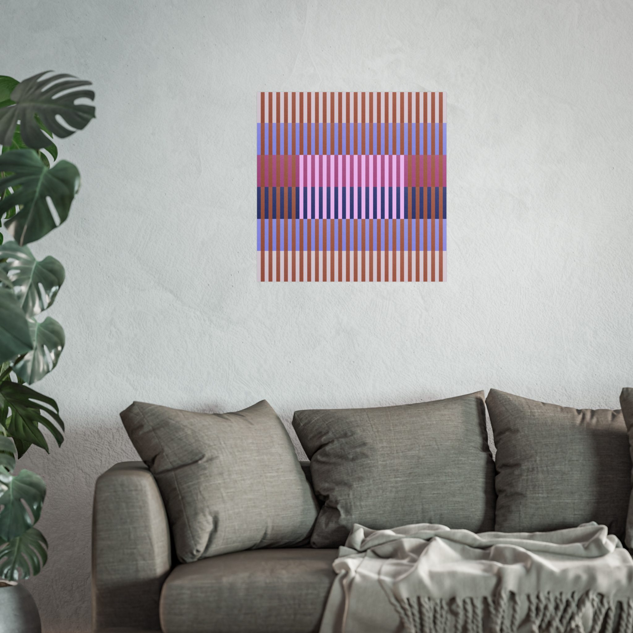 Purple Geo Lines Art Print - Image 5