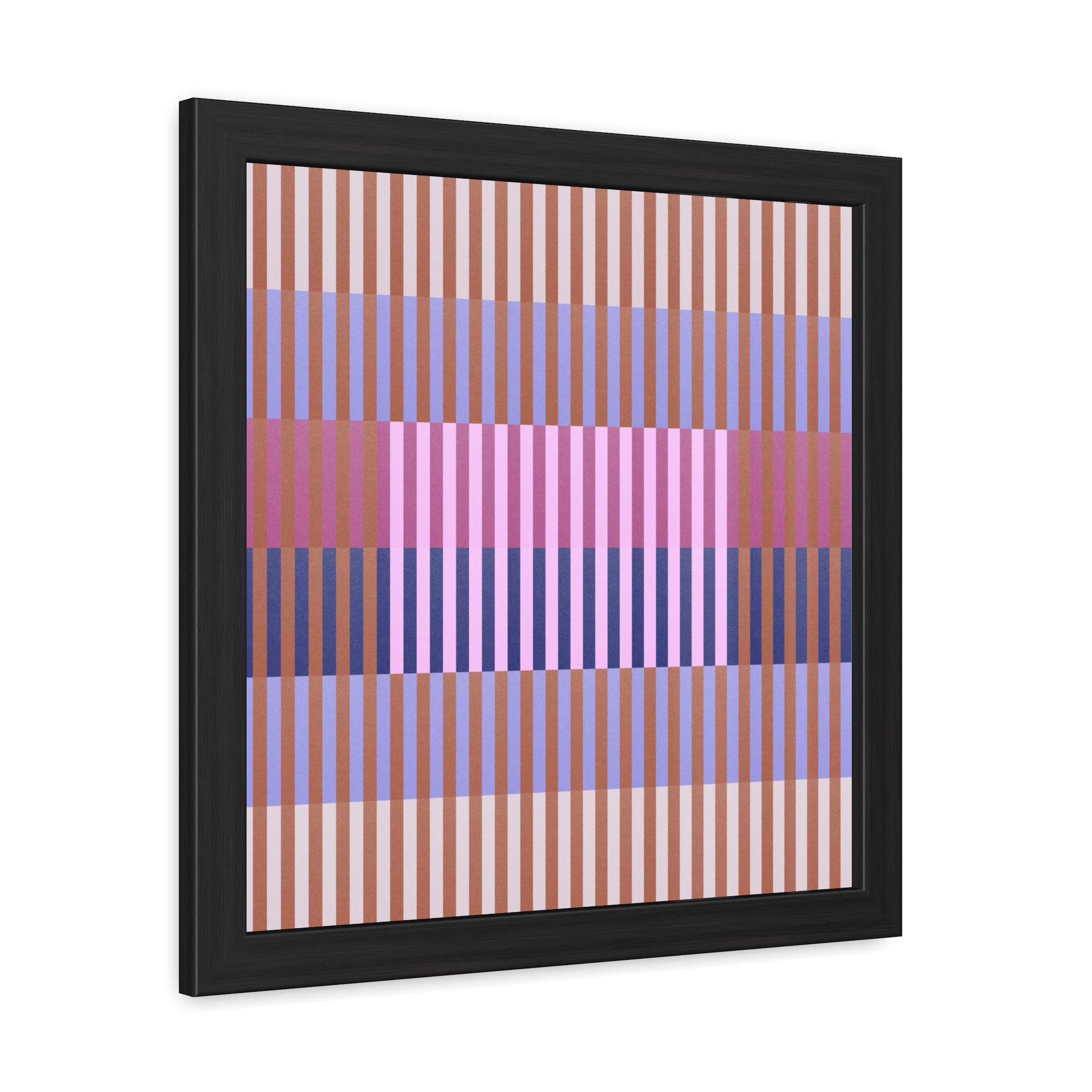 Purple Geo Lines Framed Art Print - Image 2