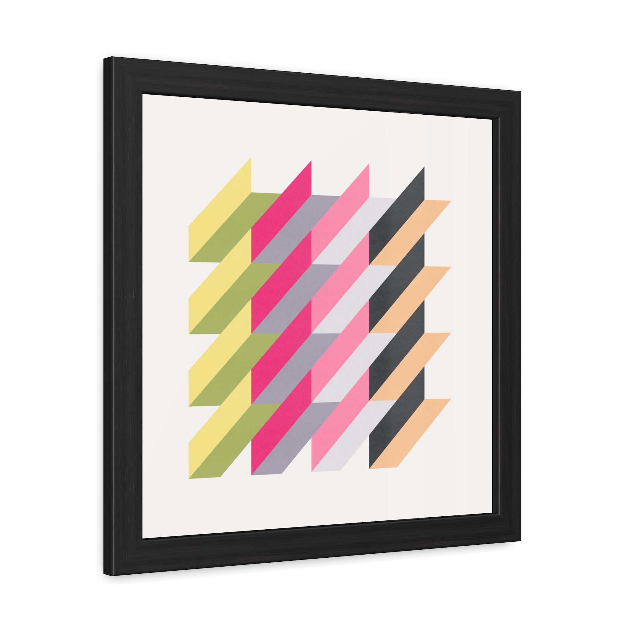 Geo Rectangles Framed Art Print - Image 2