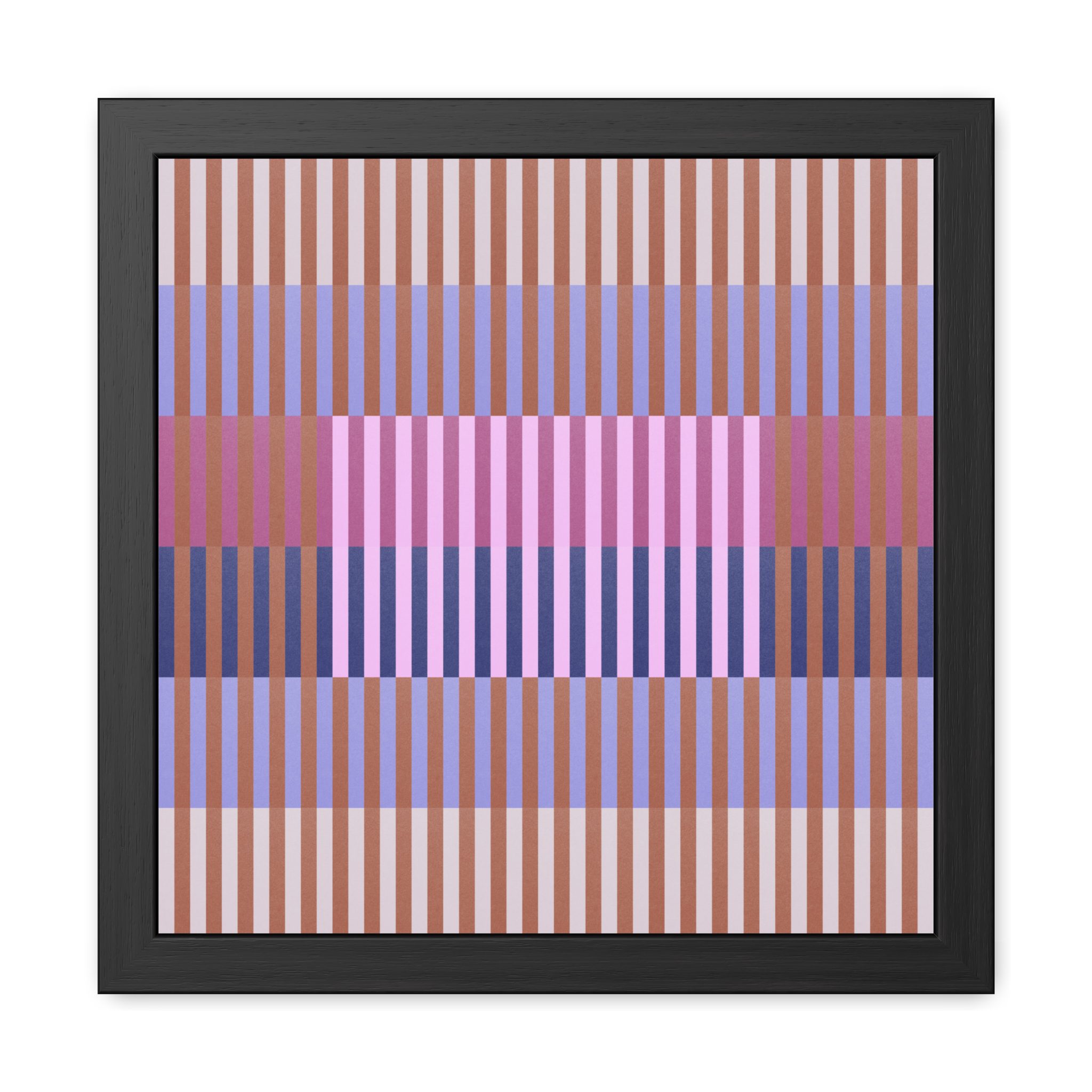 Purple Geo Lines Framed Art Print