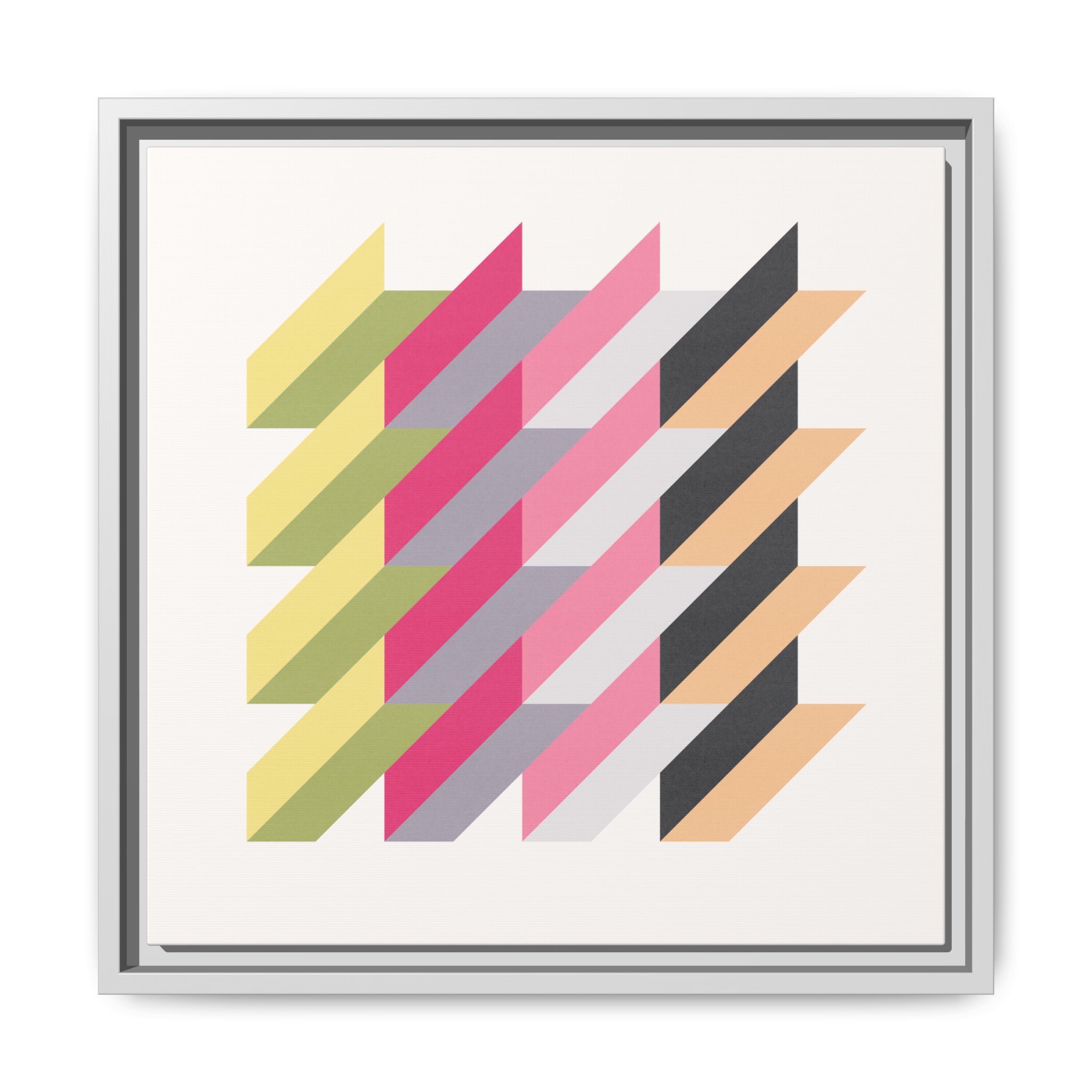 Geo Rectangles Matte Canvas, Framed - Image 45