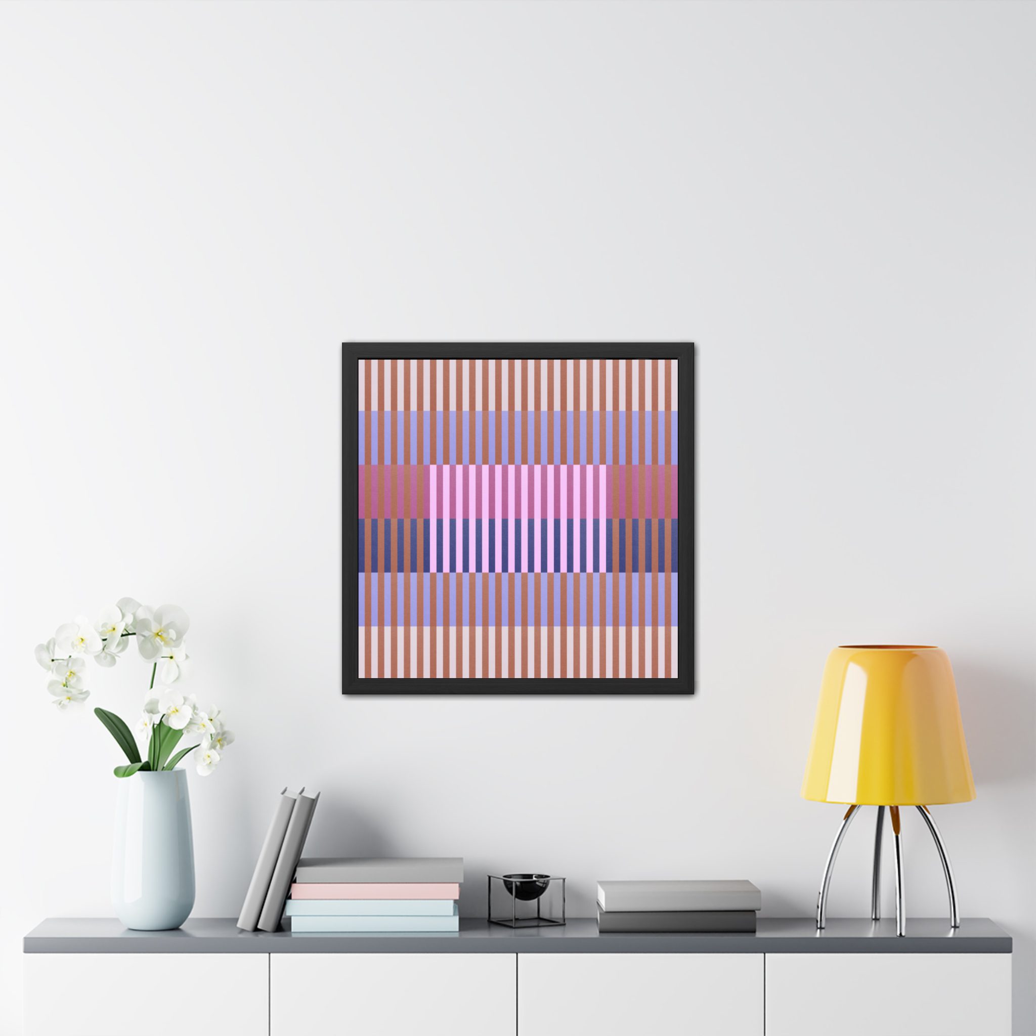 Purple Geo Lines Framed Art Print - Image 7