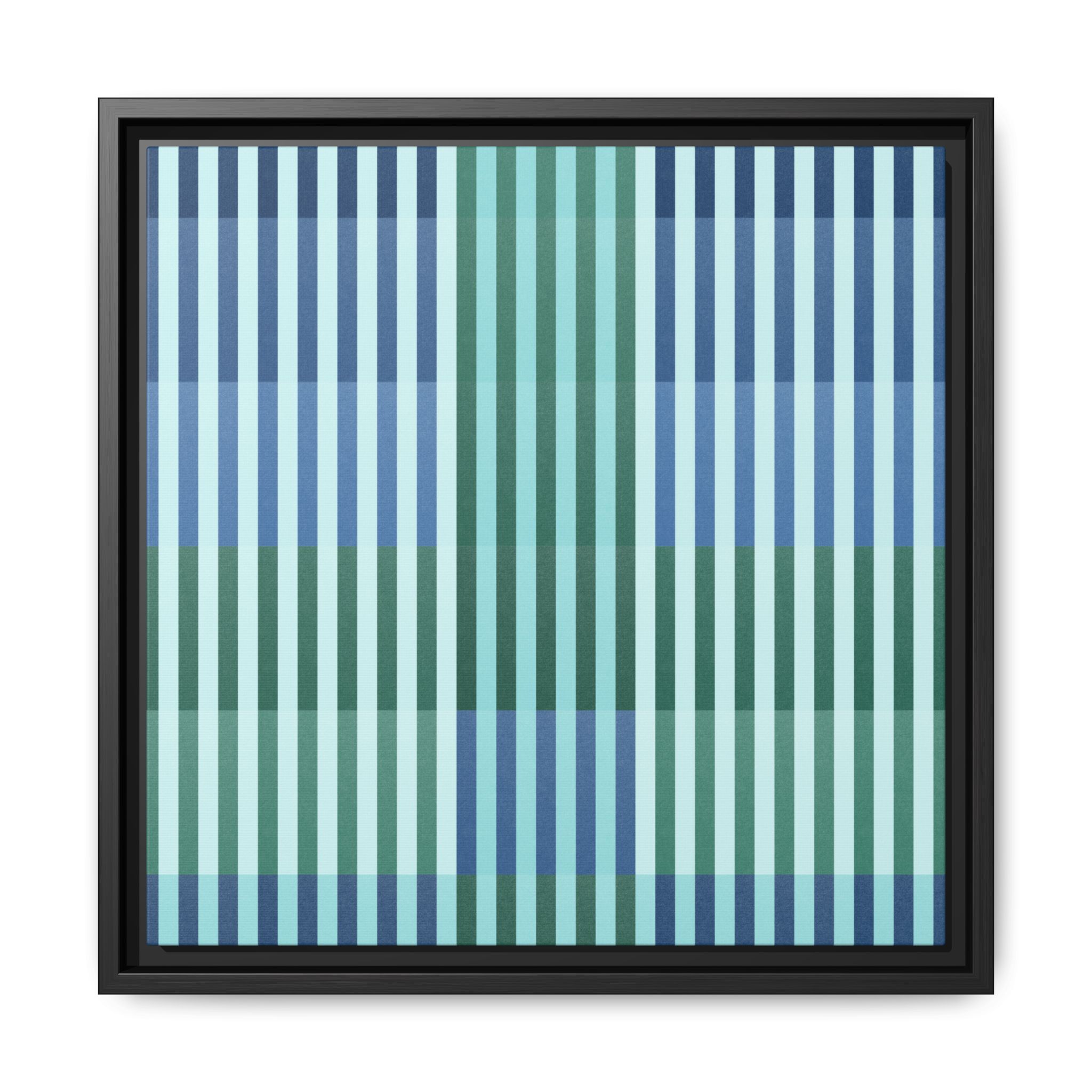 Turquoise Geo Lines Matte Canvas, Framed - Image 41