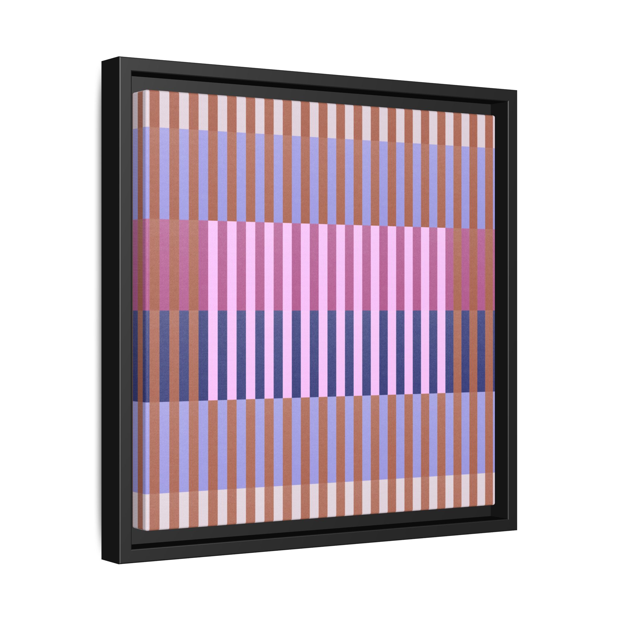 Purple Geo Lines Matte Canvas, Framed - Image 2
