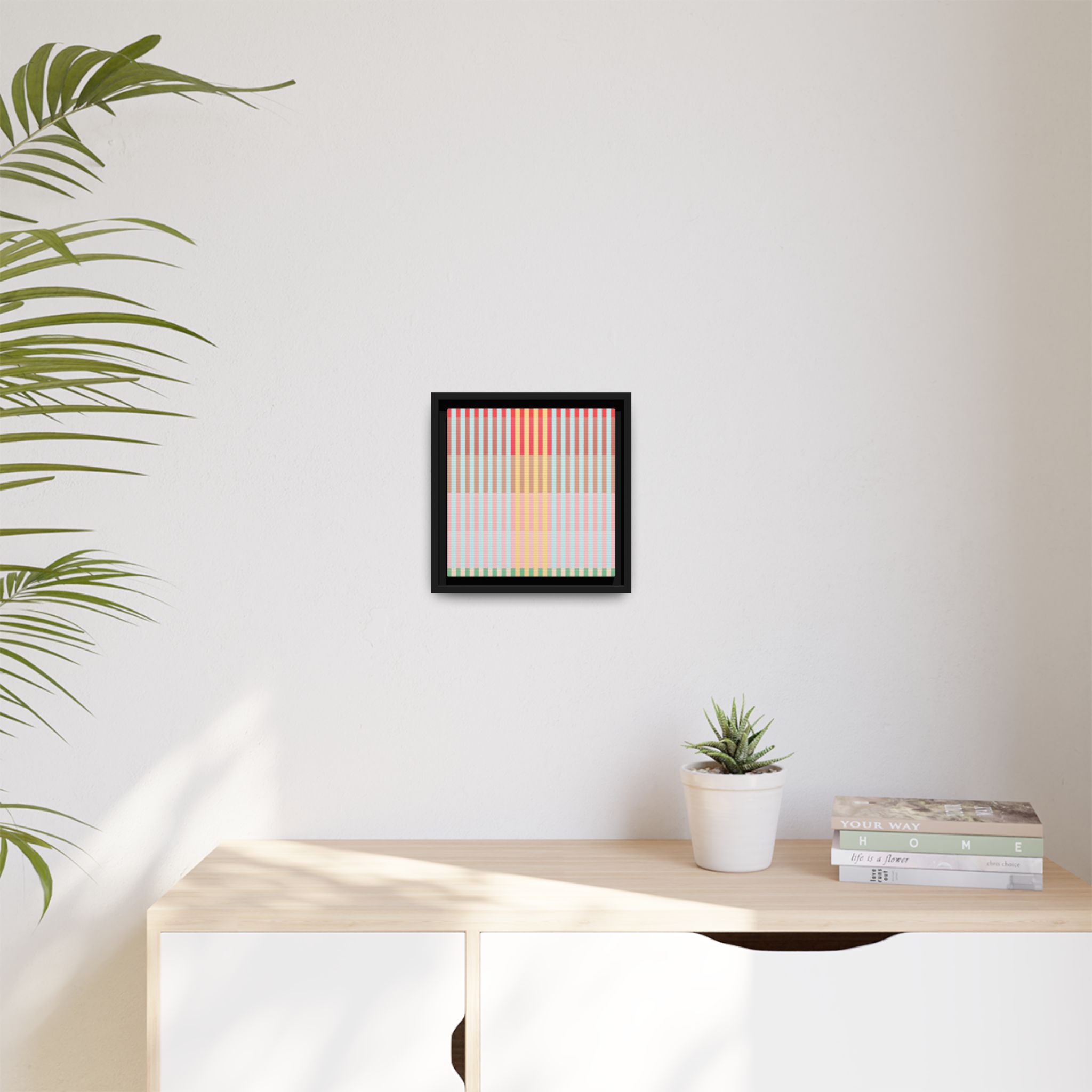Apple Geo Lines Matte Canvas, Framed - Image 27