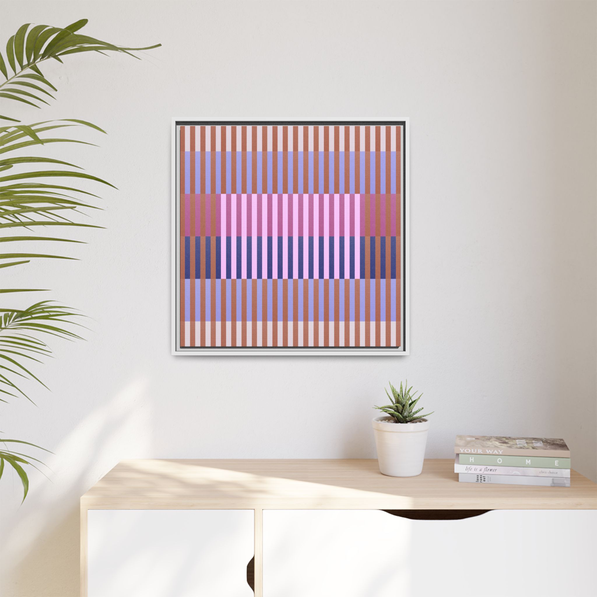 Purple Geo Lines Matte Canvas, Framed - Image 19