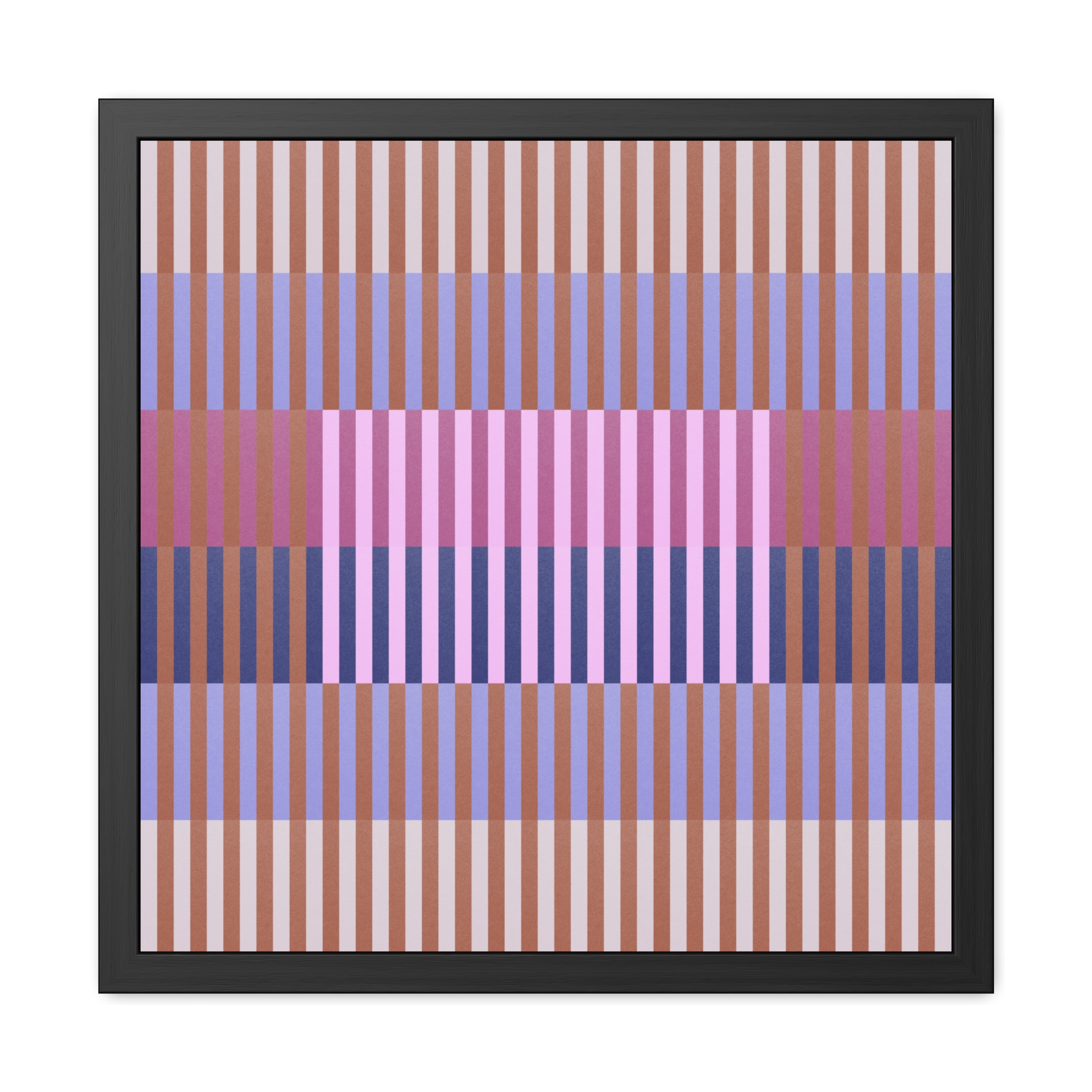 Purple Geo Lines Framed Art Print - Image 5