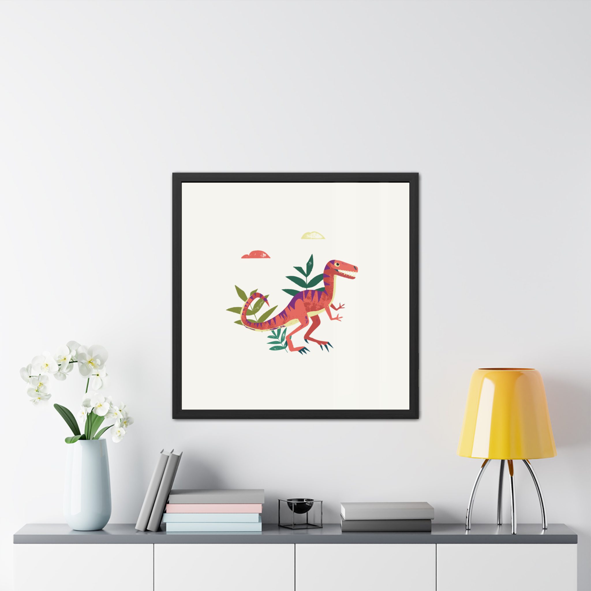 Velociraptor Dinosaur Framed Art Print - Image 11