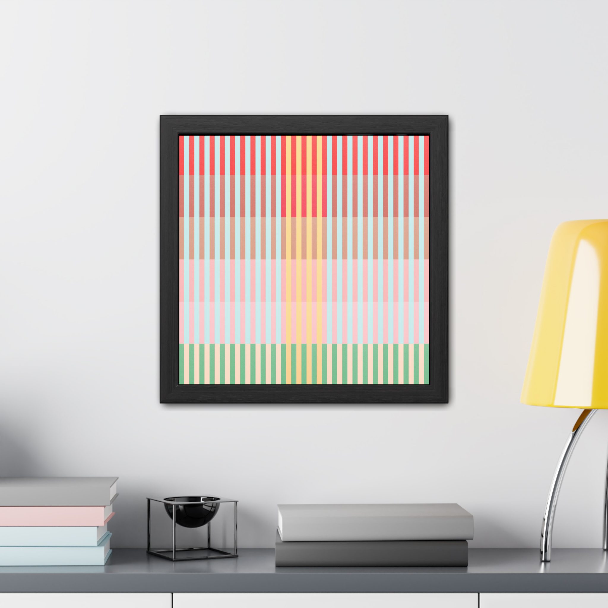 Apple Geo Lines Framed Art Print - Image 3
