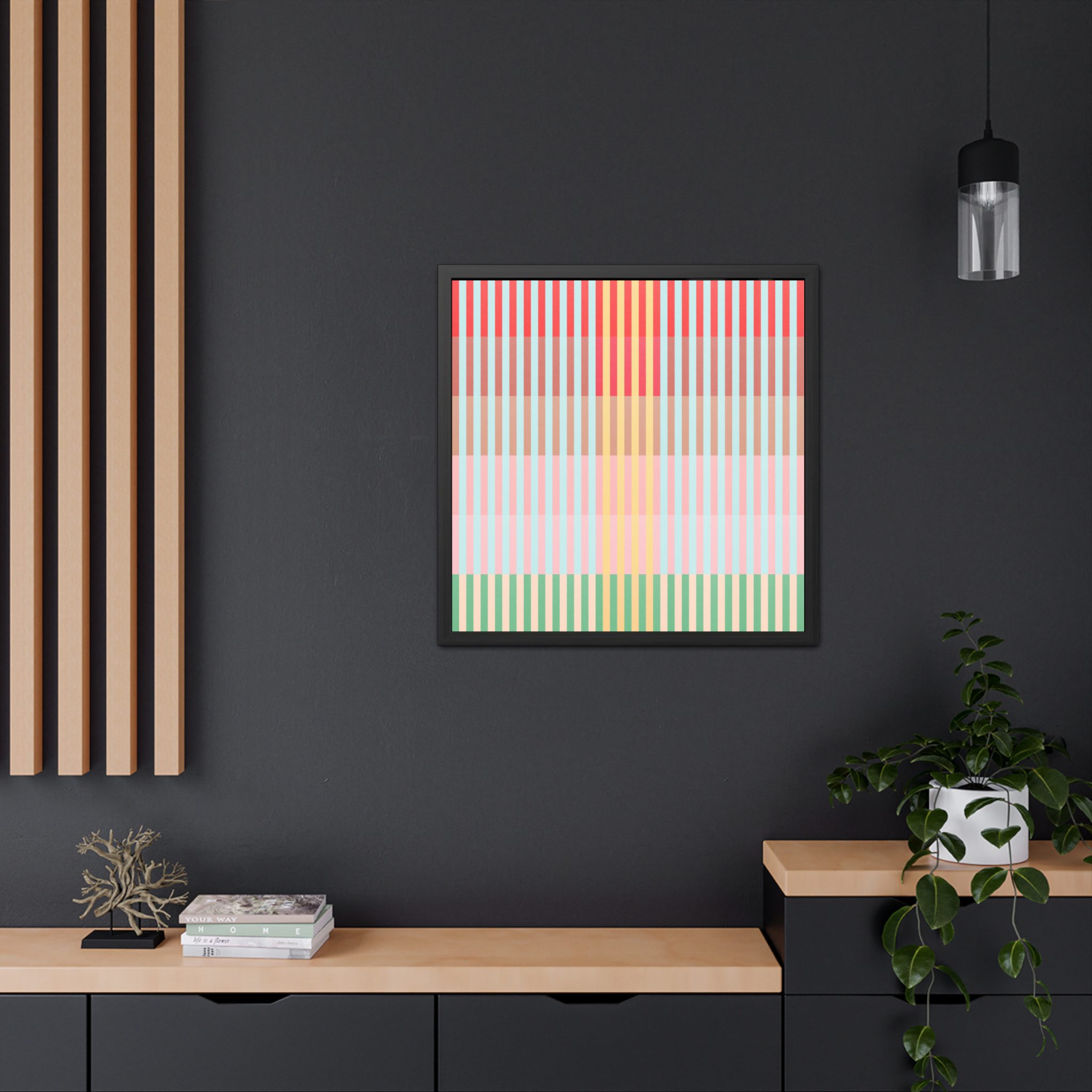 Apple Geo Lines Framed Art Print - Image 12