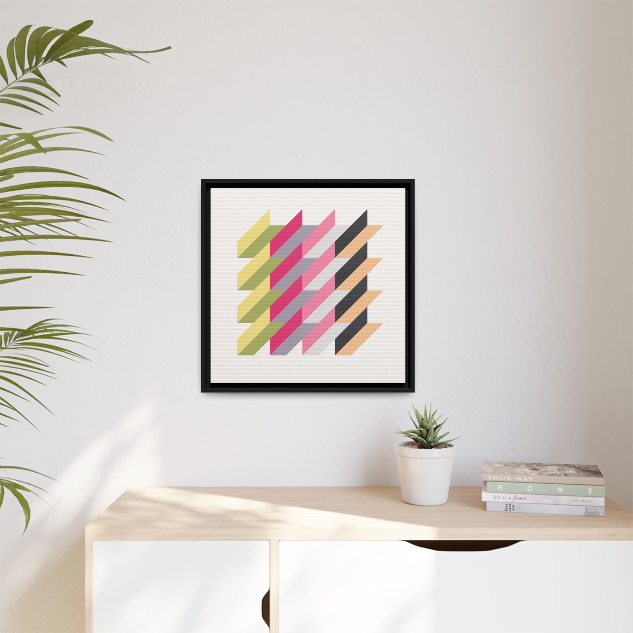 Geo Rectangles Matte Canvas, Framed - Image 51