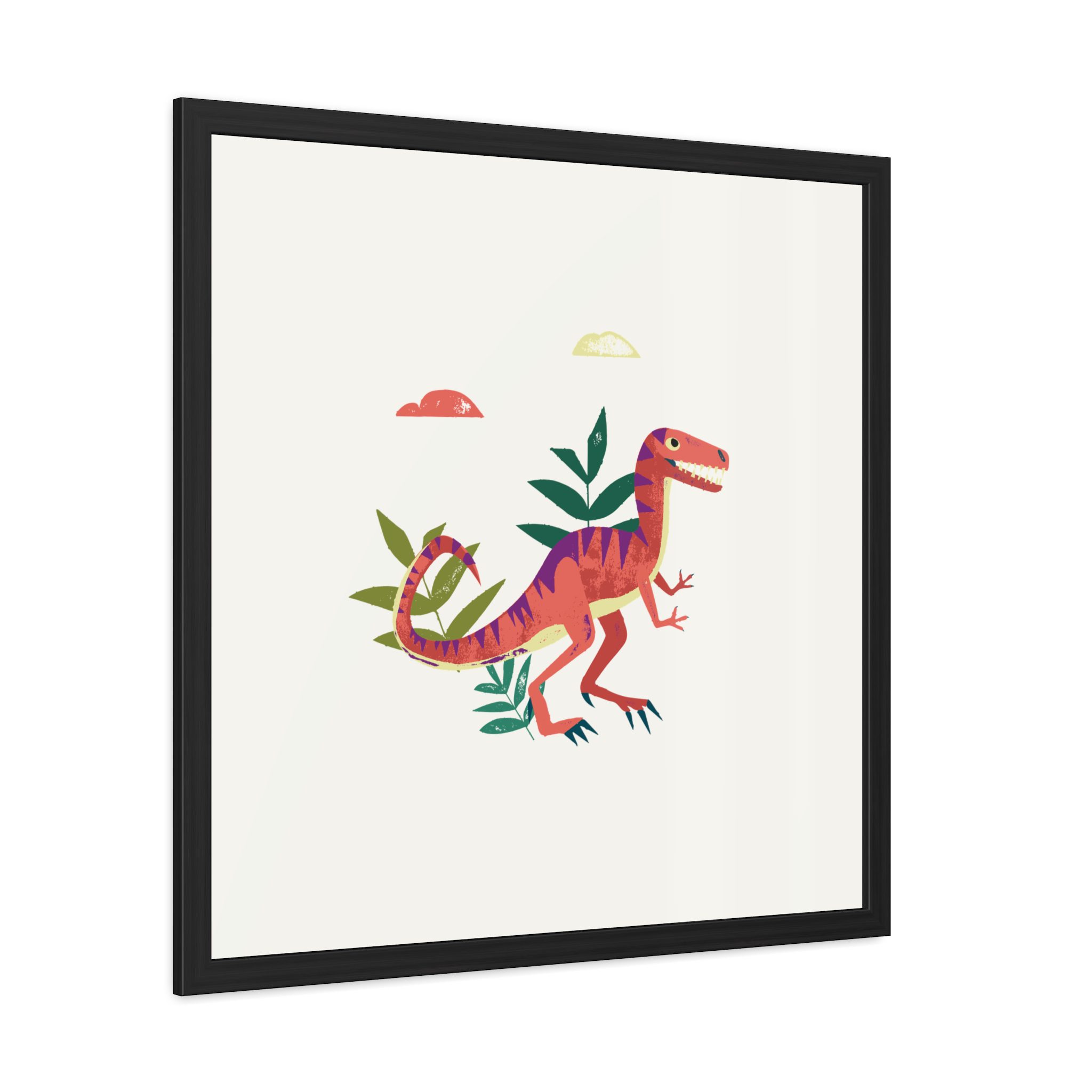 Velociraptor Dinosaur Framed Art Print - Image 10