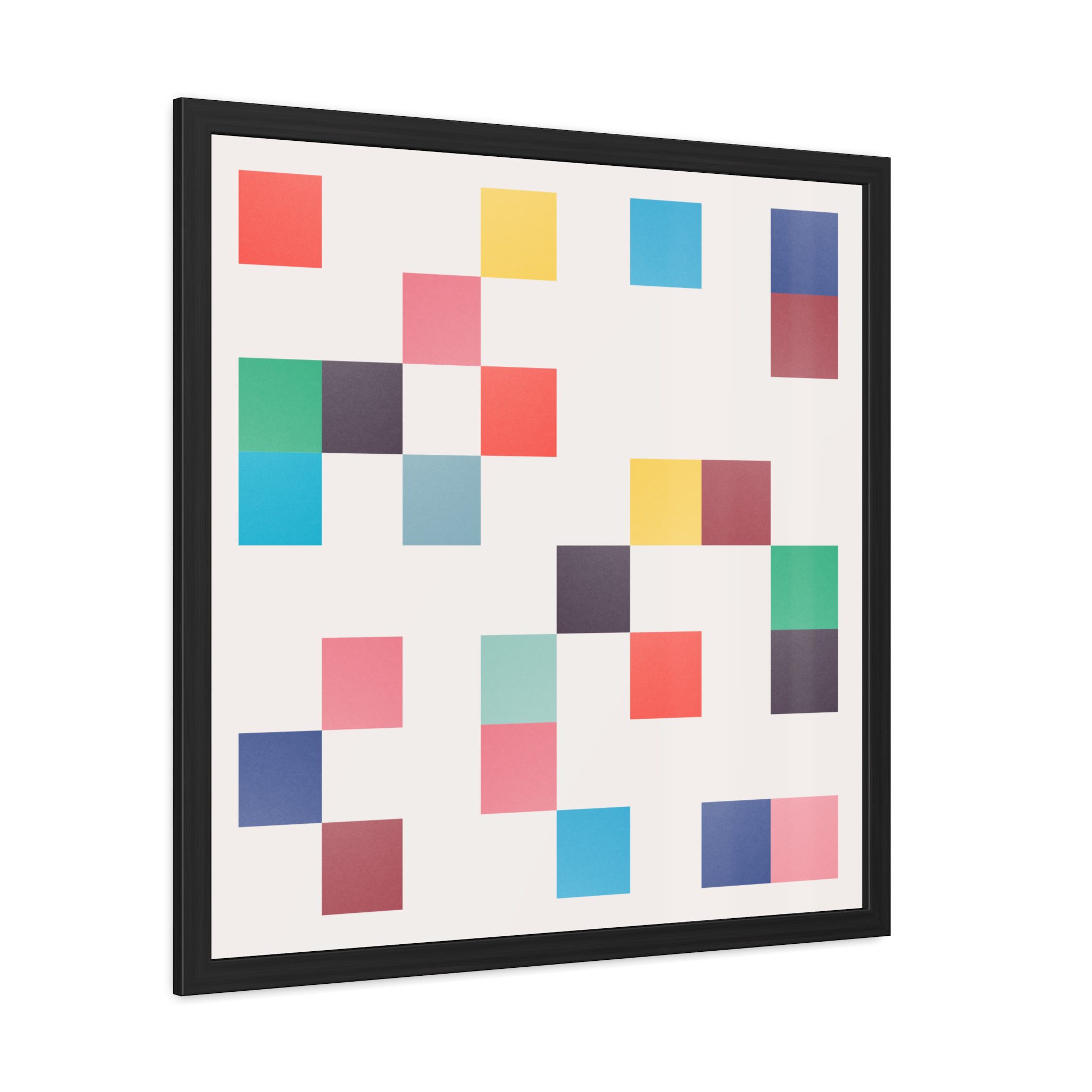 Squares Colour Framed Art Print - Image 10