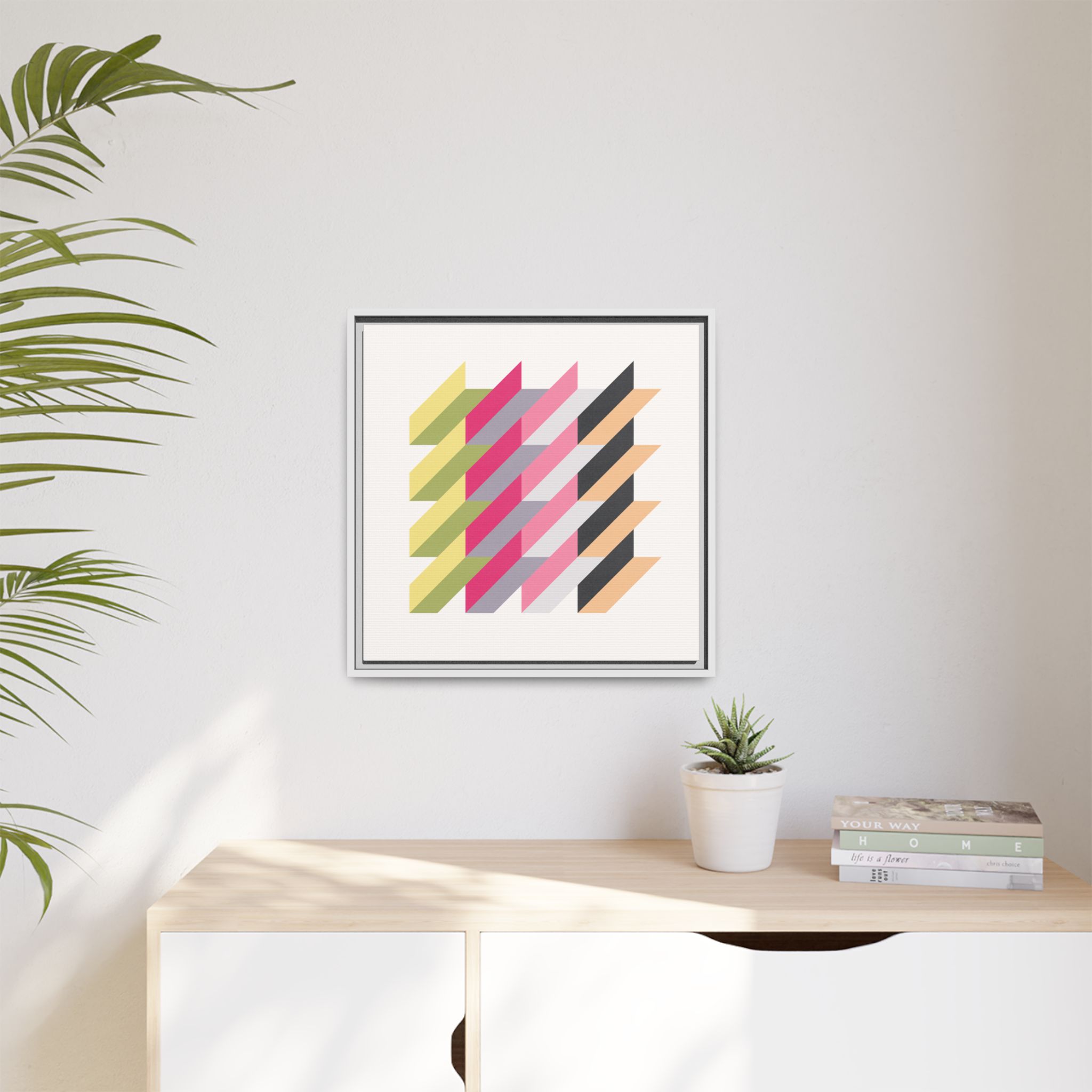 Geo Rectangles Matte Canvas, Framed - Image 55