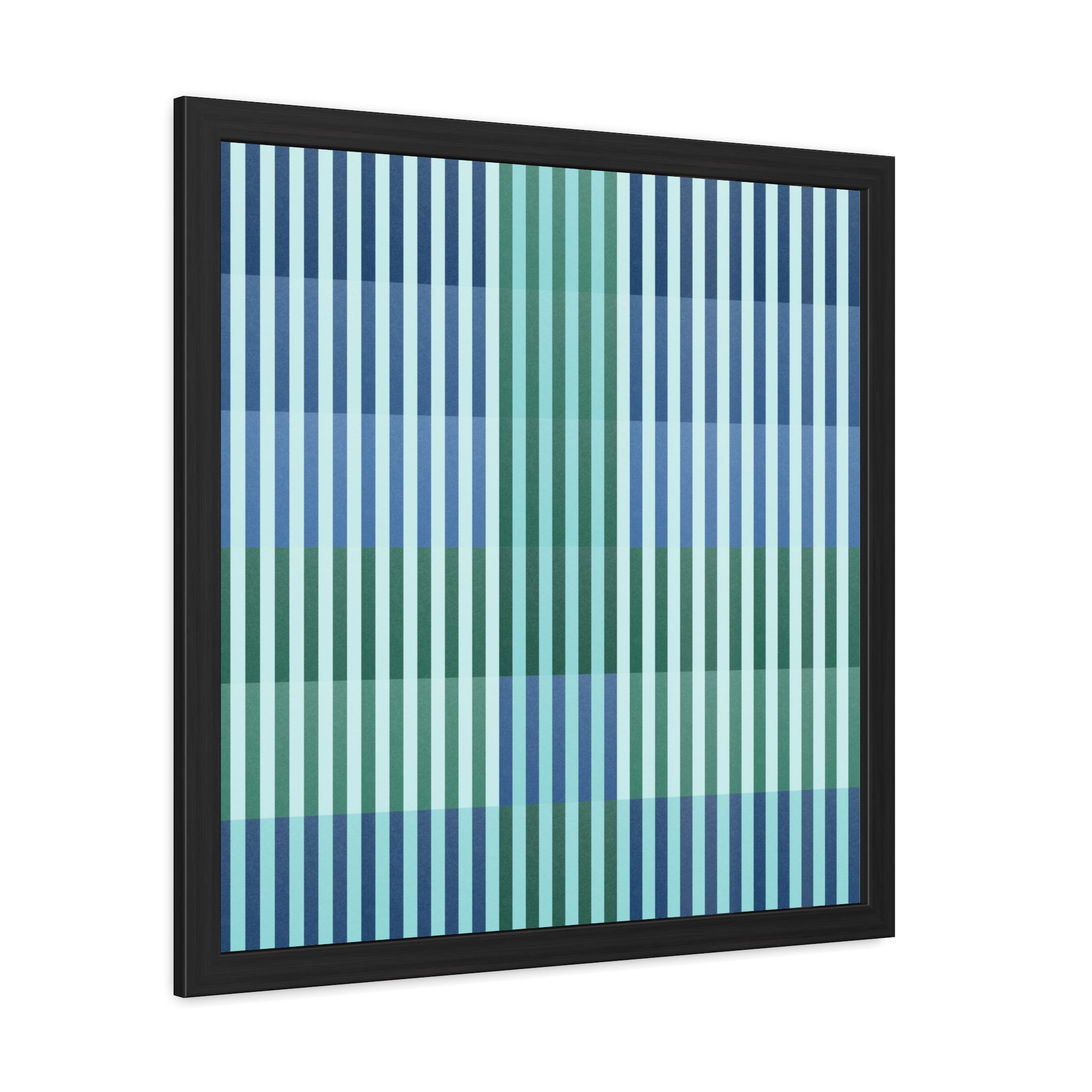 Turquoise Geo Lines Framed Art Print - Image 6