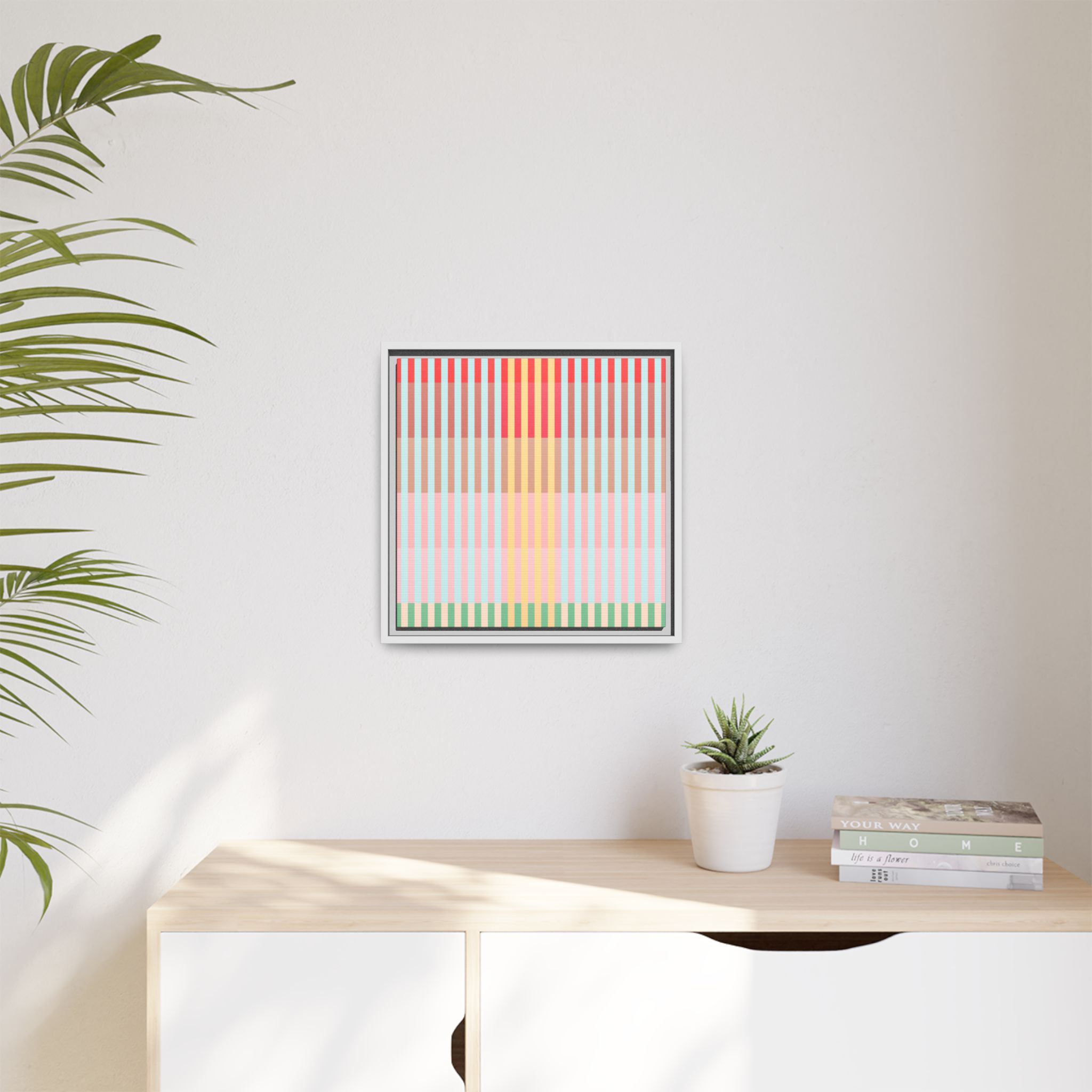 Apple Geo Lines Matte Canvas, Framed - Image 47