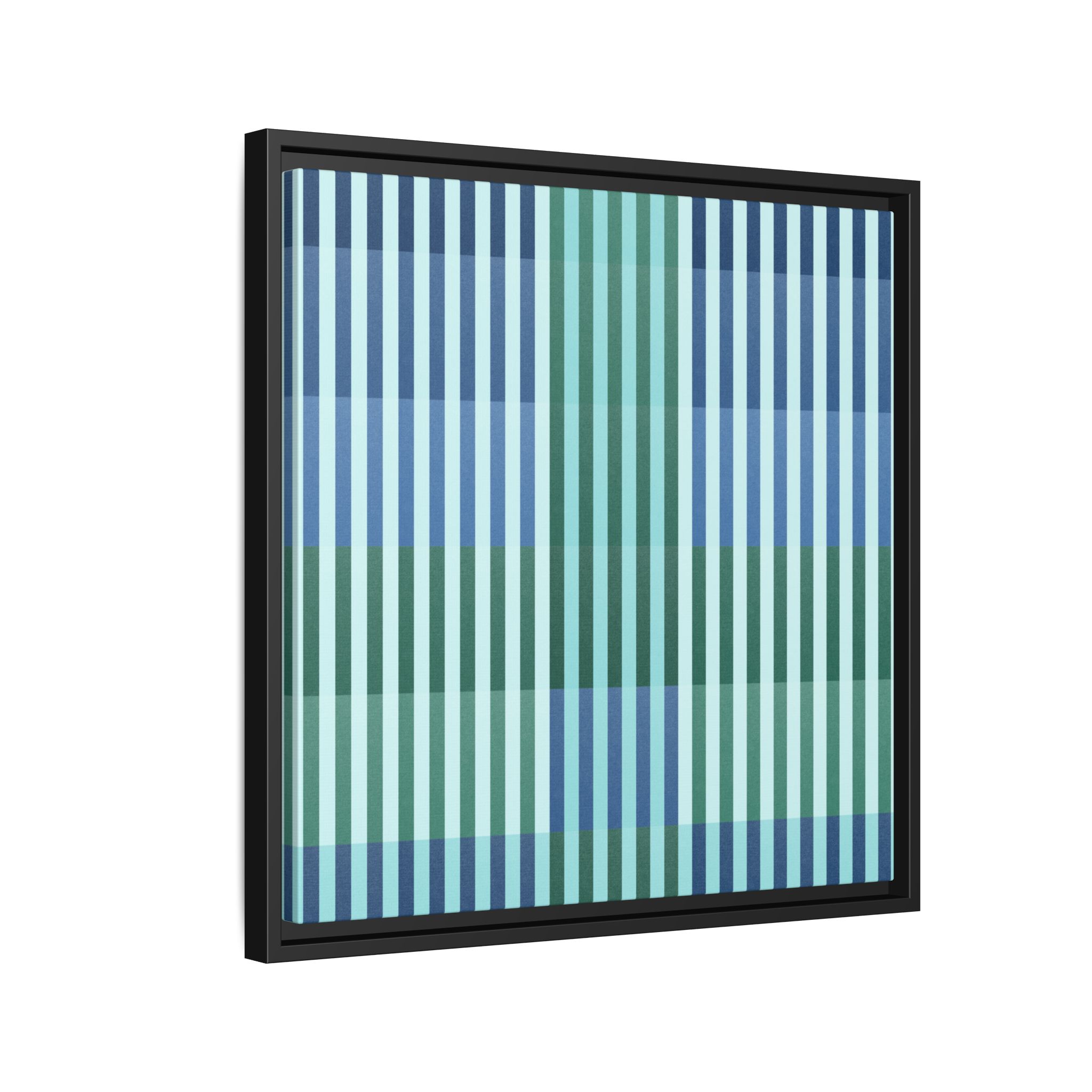 Turquoise Geo Lines Matte Canvas, Framed - Image 50