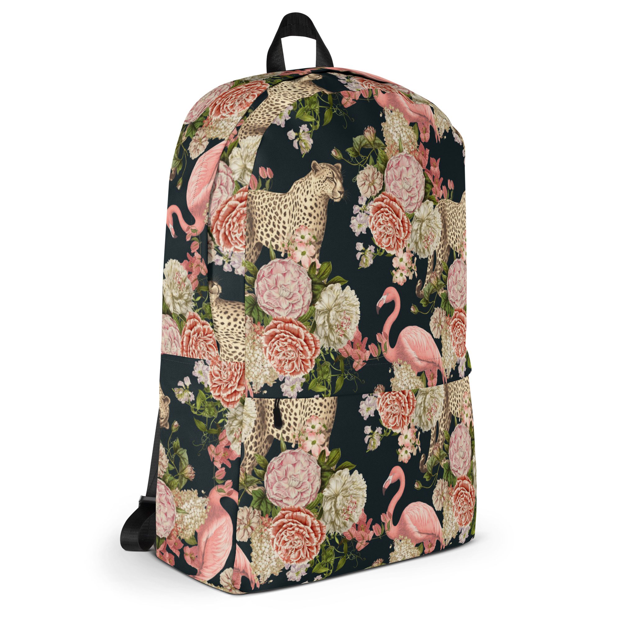 Floral Flamingos Backpack - Image 4