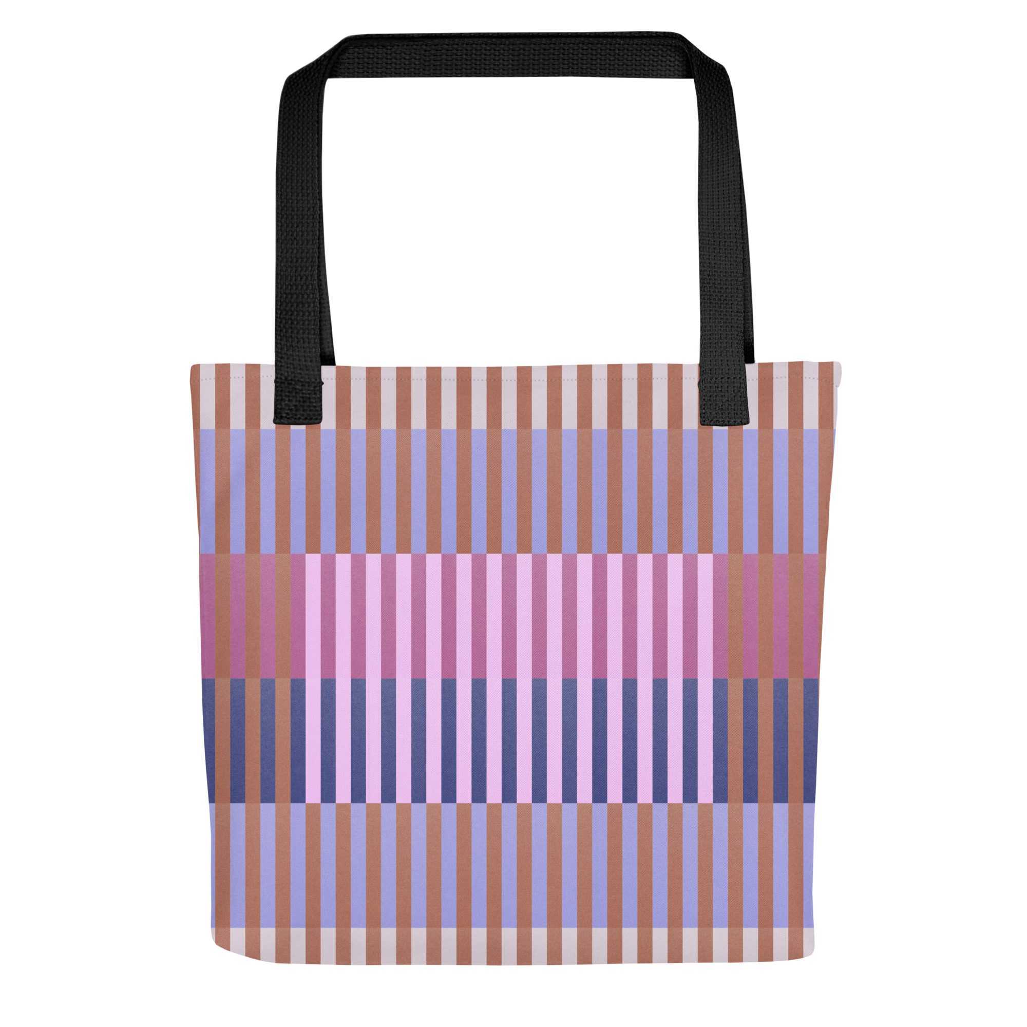 Purple Geo Lines Tote Bag