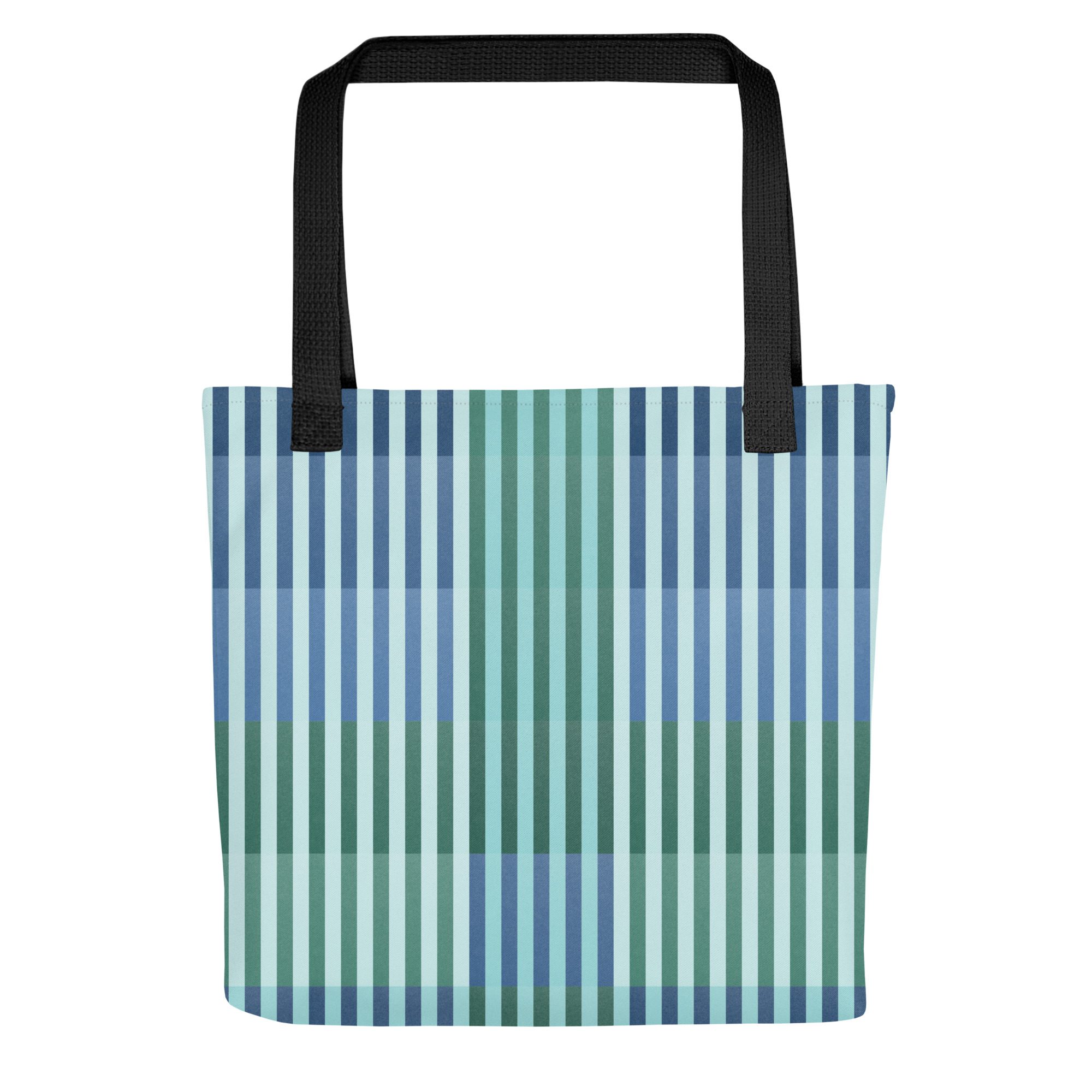 Turquoise Geo Lines Tote Bag