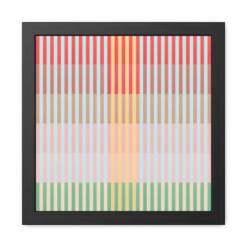 Apple Geo Lines Framed Art Print