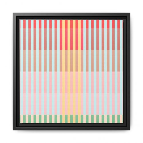 Apple Geo Lines Matte Canvas, Framed
