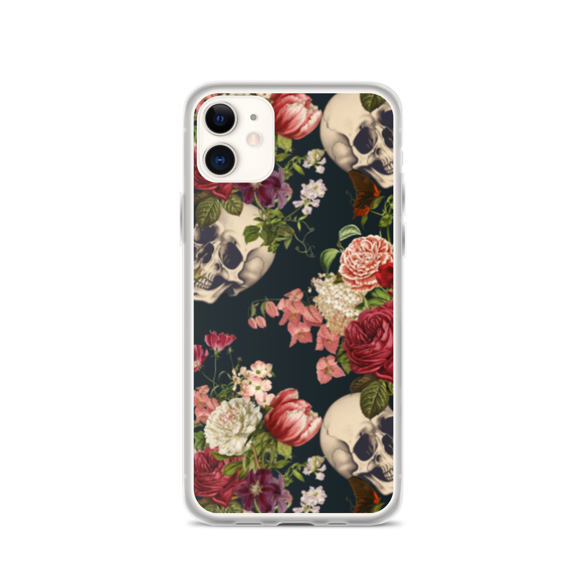 Floral Skulls Clear Case for iPhone® - Image 6