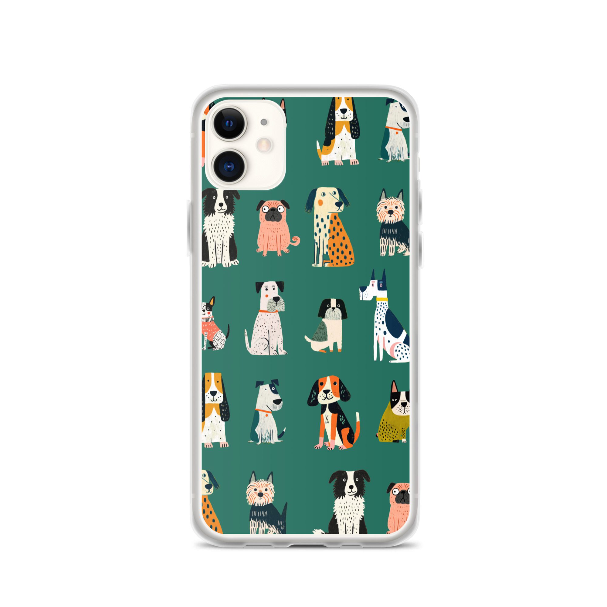 Cute Dogs Pattern Clear Case for iPhone® - Image 6